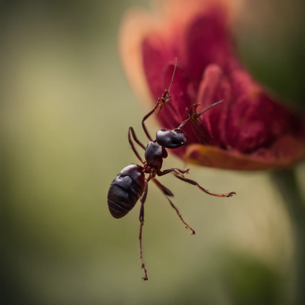 an ant on a flower
