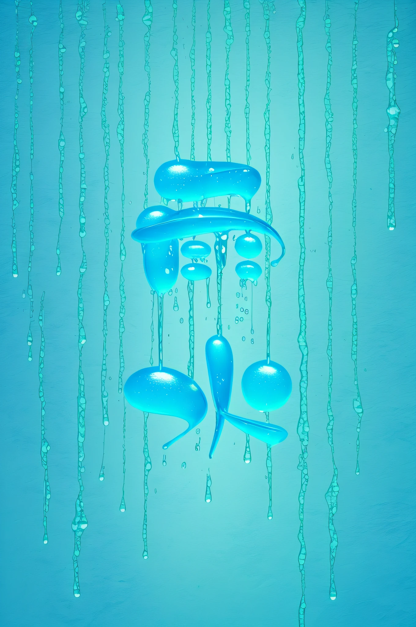 drippy, drippy, Transparent, Ci'an background, high qulity. jasmine, High-quality taxation,blue colors