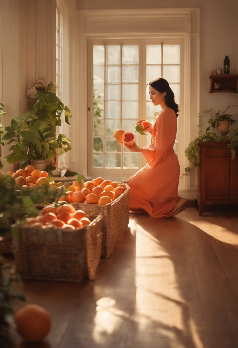 Morning sunlight shines through the windows of the spacious and bright living room，Illuminated the excited face of her cousin。She jumped、Shouting，She kept telling about her craving for grapefruit。
The cousin waved her arms as best she could，While jumping back and forth in the living room，Express her firm determination to buy grapefruit to the owner。Her eyes twinkled with curiosity。，Staring at the protagonist expectantly，As if to convey to him, "Hurry up."，We went to buy grapefruit！"。Her voice was full of excitement and impulse，Full of cravings for grapefruit。