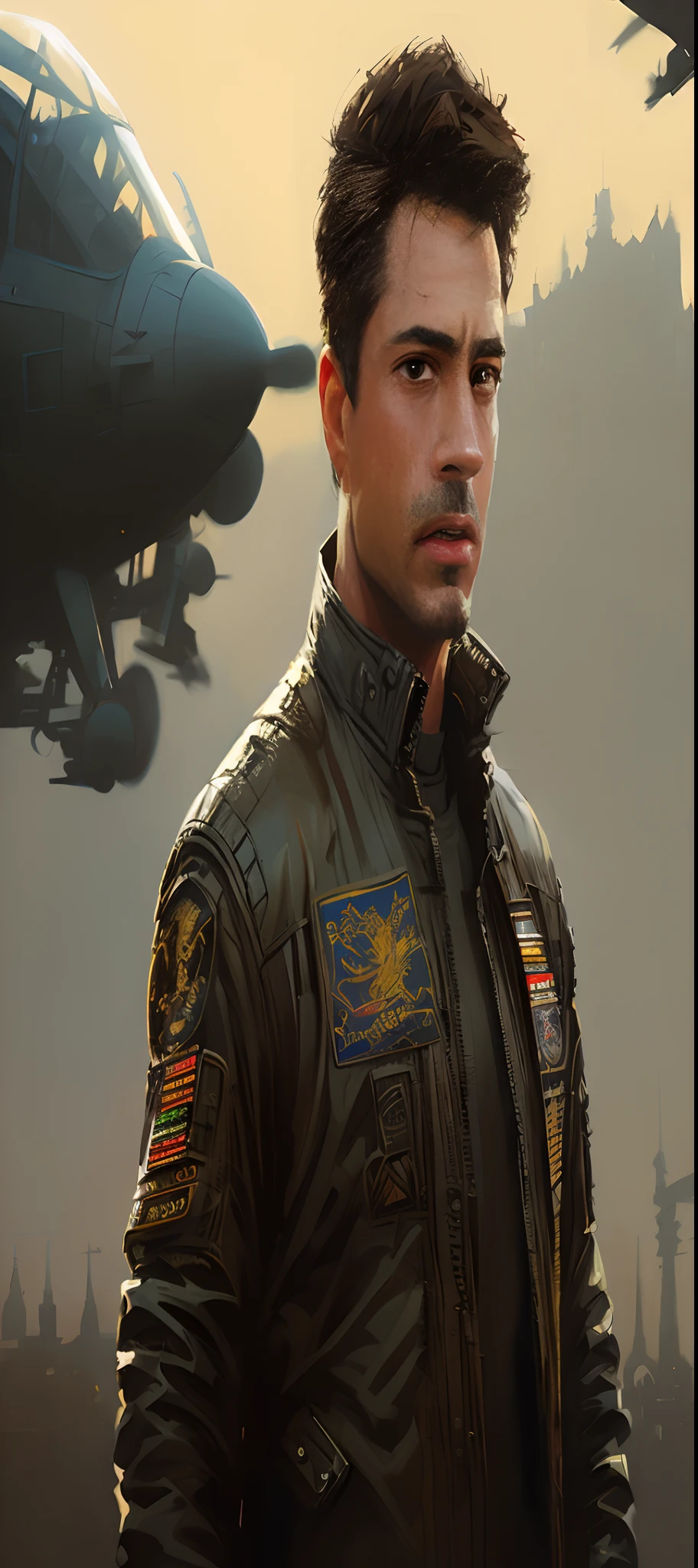 Robert Downey Jr., VHS Effect, (Poster: 1.2), Poster on the Wall, Nostalgia, Movie Poster, (Skin Texture), Intricate Detail, Fine Detail, Hyperdetail, Ray Tracing, Subsurface Scattering, Diffuse Soft Light, Shallow Depth of Field, (Oliver Wetter) Ed Blinkey, Atey Ghailan, Studio Ghibli's Professional Majestic Oil Painting, Jeremy Mann, Greg Manchess, Antonio Moro by (greg rutkowski:1.4), bokeh