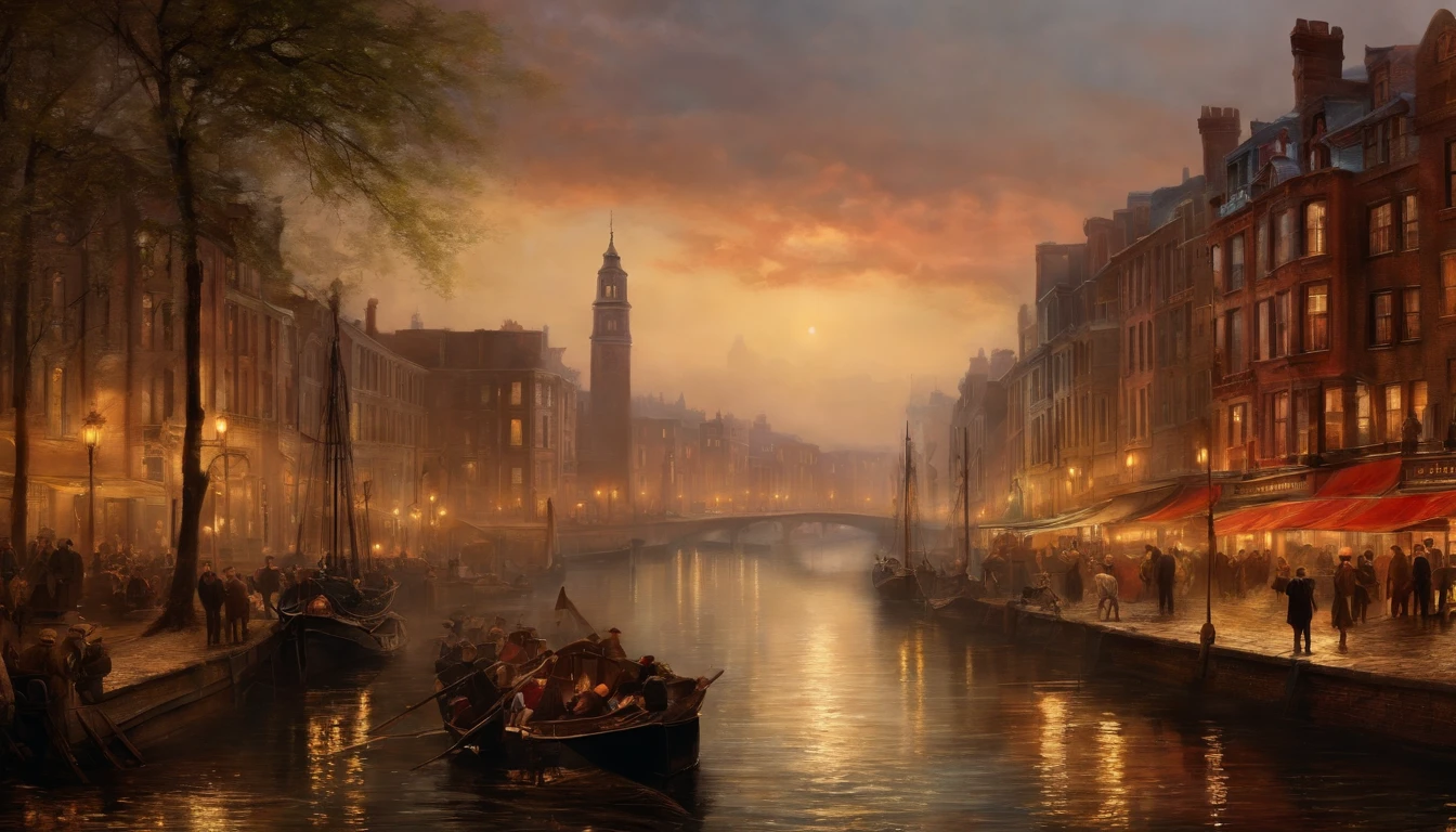 1900's cityscape in turner style