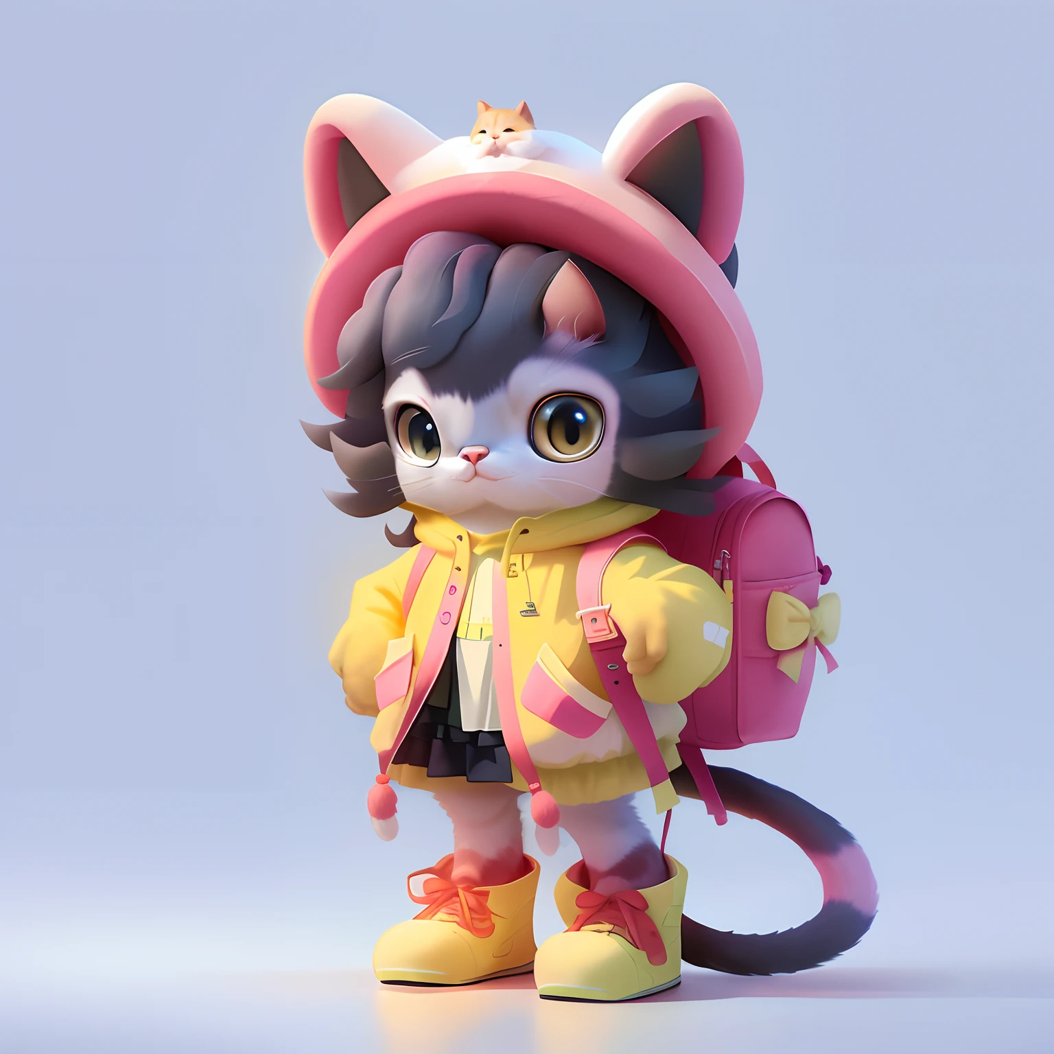 A cat that looks cute and lively