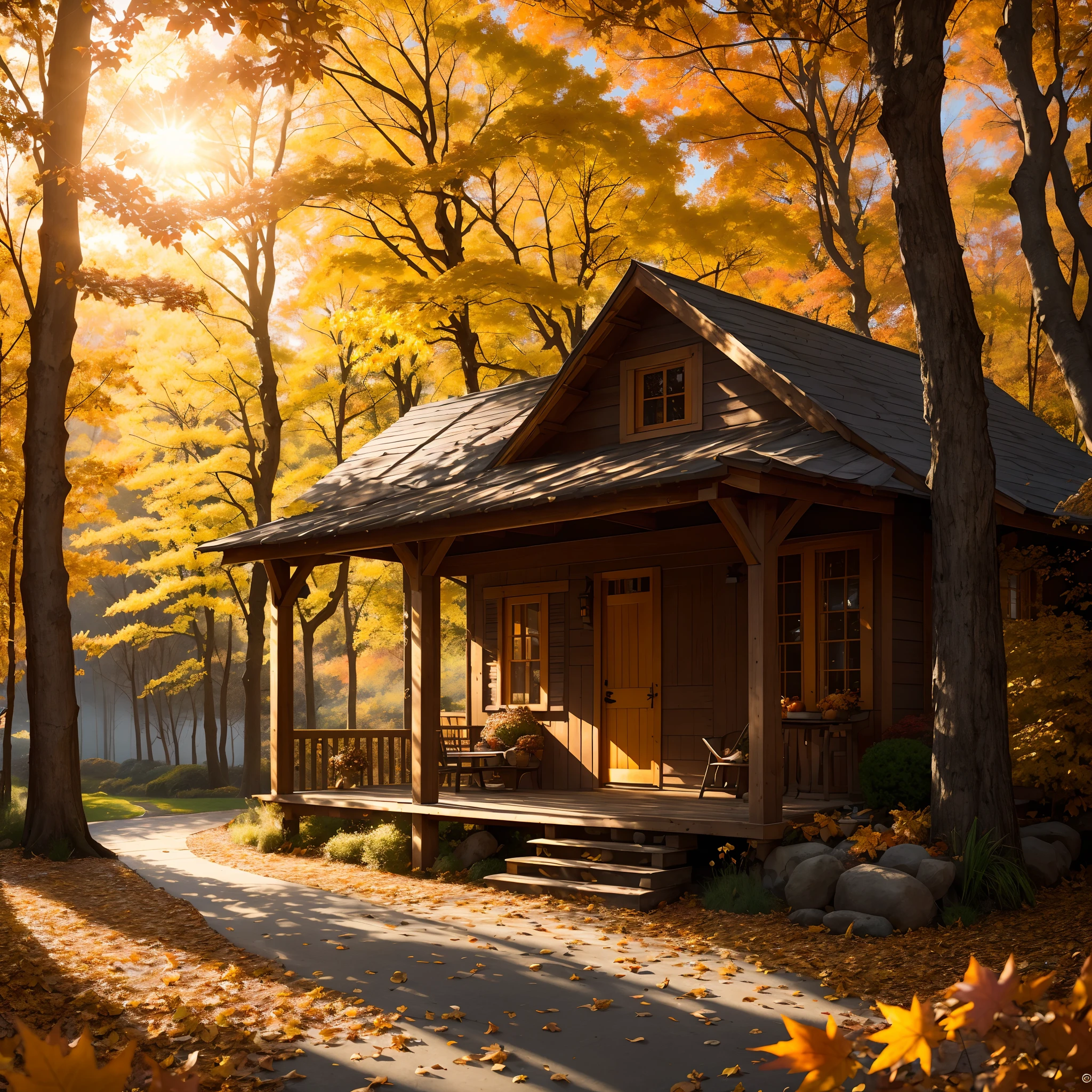 (Best quality,4K,8K,A high resolution,Masterpiece:1.2),Ultra-detailed,(Realistic,Photorealistic,photo-realistic:1.37),Beautiful autumn holidays,Girl in the garden,tranquil ambiance,fall foliage,Cozy atmosphere,warm sunlight,Golden leaves,Fresh air,Rustic wooden bench,Autumn flowers,Cascading vines,Autumn scarf,Soft sweater,Boots step on fallen leaves,A faint hot cocoa flavor,The faint rustle of leaves,Quiet moments,a serene smile,quiet contemplation,Whisper style,Gently swirling leaves,The delicate sun shines through the woods,Blissful leisure,autumn sunlights,Fantastical Atmosphere,A peaceful retreat,Harmony with nature,perfect setting,autumn color palette,amber hues,Subtle oranges and yellows,A touch of red and brown,A peaceful retreat,Serene expression,(Harvest bounty),Abundant nature,Vivid colors,Soft shadows,autumn light