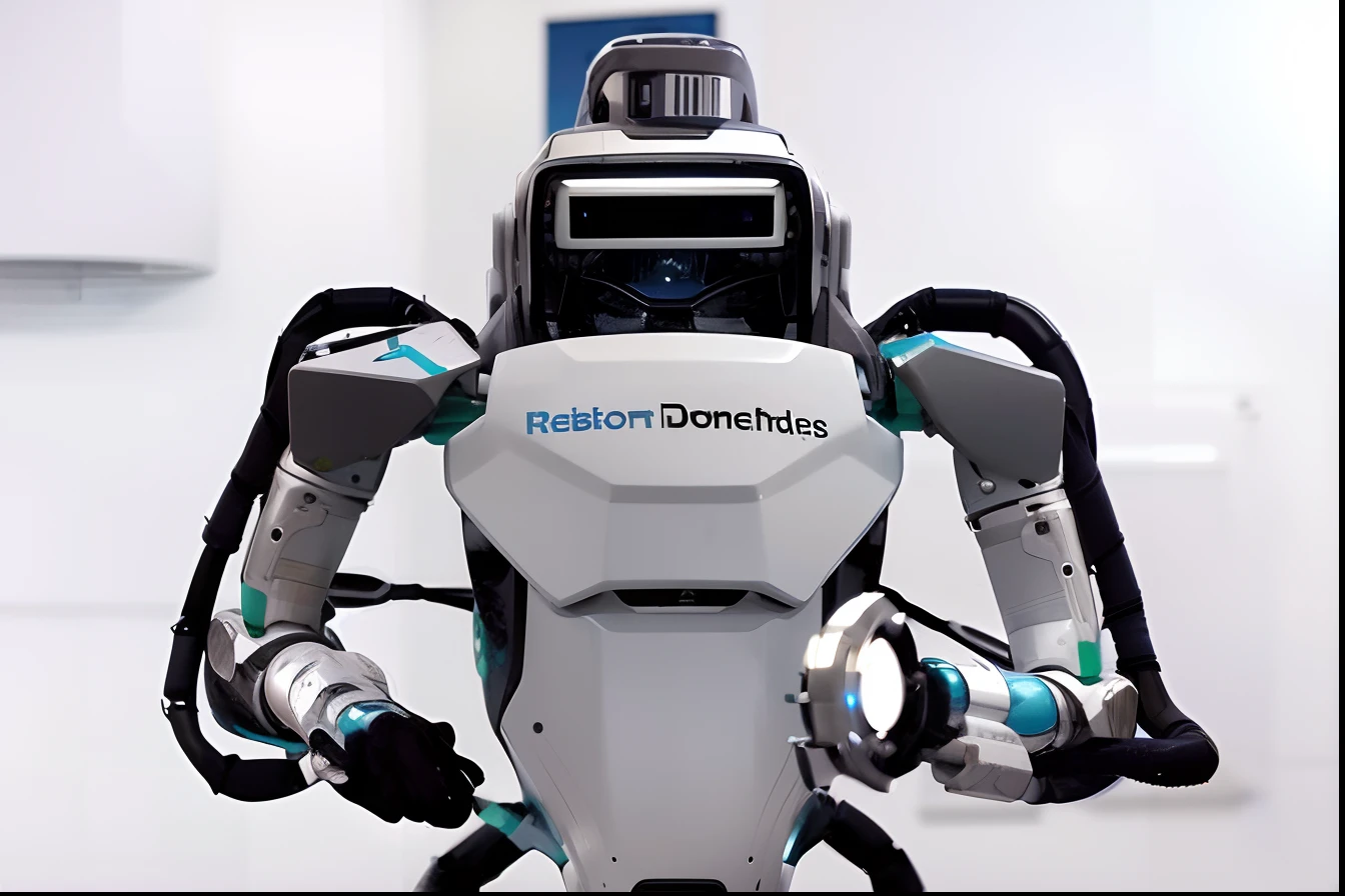 A close-up of a robot with a camera attached to its arm, Boston dynamics, Robots de Boston Dynamics, robotical, The most advanced humanoid robot, Robot humanoide, Robot con rostro humano, robots humanoides, humanoide robot, The robot with its human mask, Robot humanoide de cerca, biometric humanoid robot, robotic, robot
