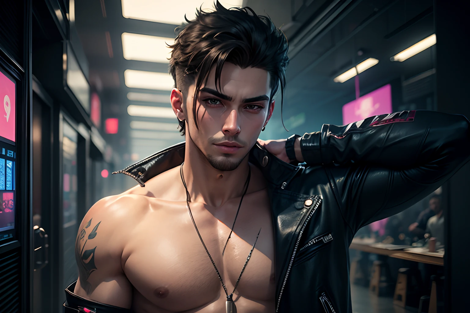 Change background cyberpunk handsome boy, realistic face, 4, ultra realistic,