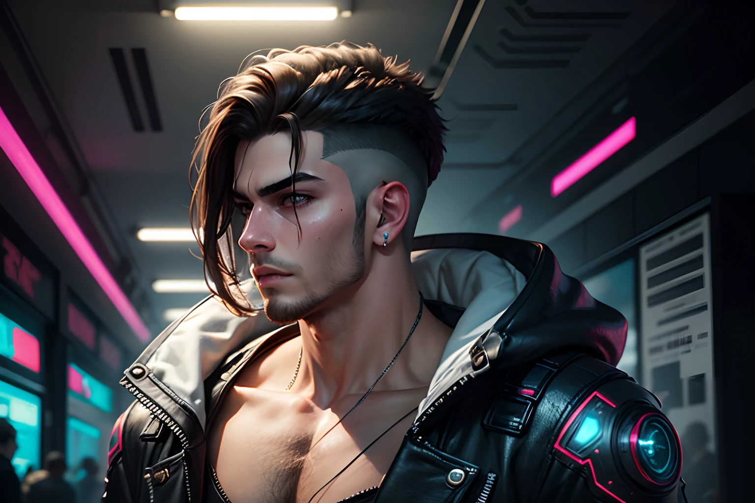 Change background cyberpunk handsome boy, realistic face, 4, ultra realistic,