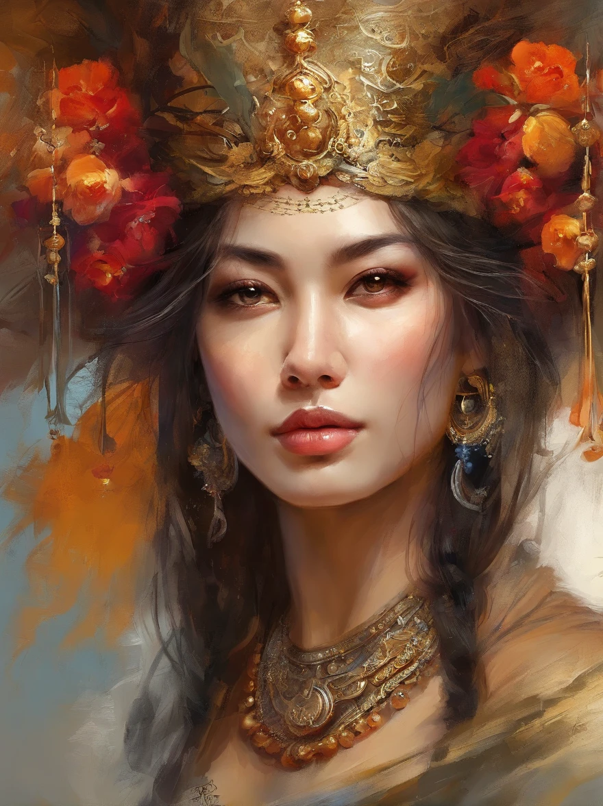 （best qualtiy，tmasterpiece）King of the Golden okai in Journey to the West, character  design，full bodyesbian。sensual painting, Beautiful expressive painting, Wadim Kashin. Ultra photo realsisim, Louise Ross, digital painting art, Perceptual digital painting, Stylish digital painting, Bonito painting, glossy digital painting, beautiful digital painting, digital art painting, Fine paintings, ((Stick acrylic paint)).