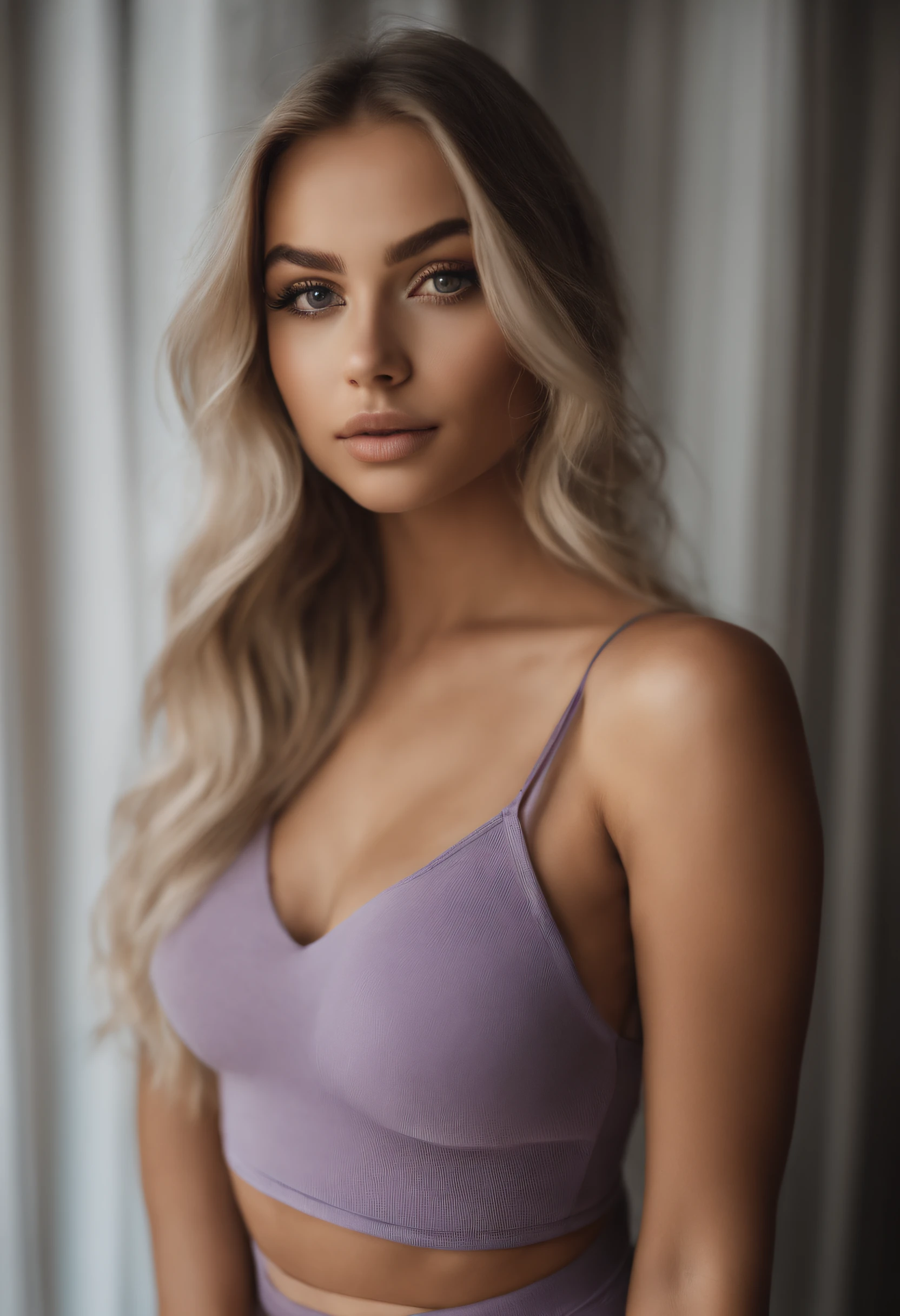 woman with matching tank top and panties, fille sexy aux yeux bleus, Portrait Sophie Mudd, Portrait de Corinna Kopf, cheveux blonds et grands yeux, selfie of a young woman, Les yeux dans la chambre, Violet Myers, ohne Maquillage, maquillage naturel, Look directly into the camera, Visage avec Artgram, dezentes Maquillage, Superbe photo du corps entier, dans la chare, Fission