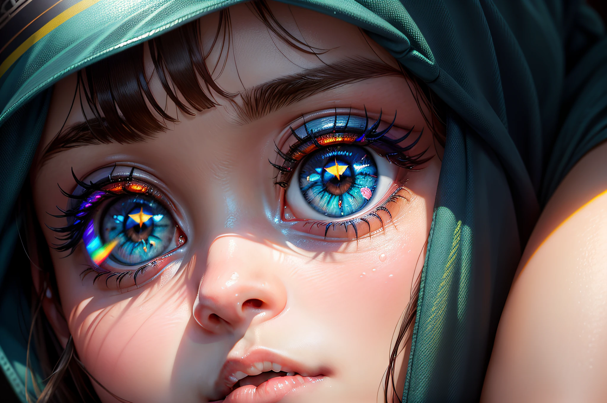 (best quality, 4k, 8k, high resolution, masterpiece: 1.2), ultra detailed, (realistic, photorealistic, photorealistic: 1.37), vivid colors, sharp focus, HDR, UHD, portraits, (boy sliding down a rainbow: 1.42 ) landscapes, extreme detailed description, concept artists, beautiful detailed eyes, beautiful detailed lips, extremely detailed eyes and face, long eyelashes, girl, slider, boy, rainbow