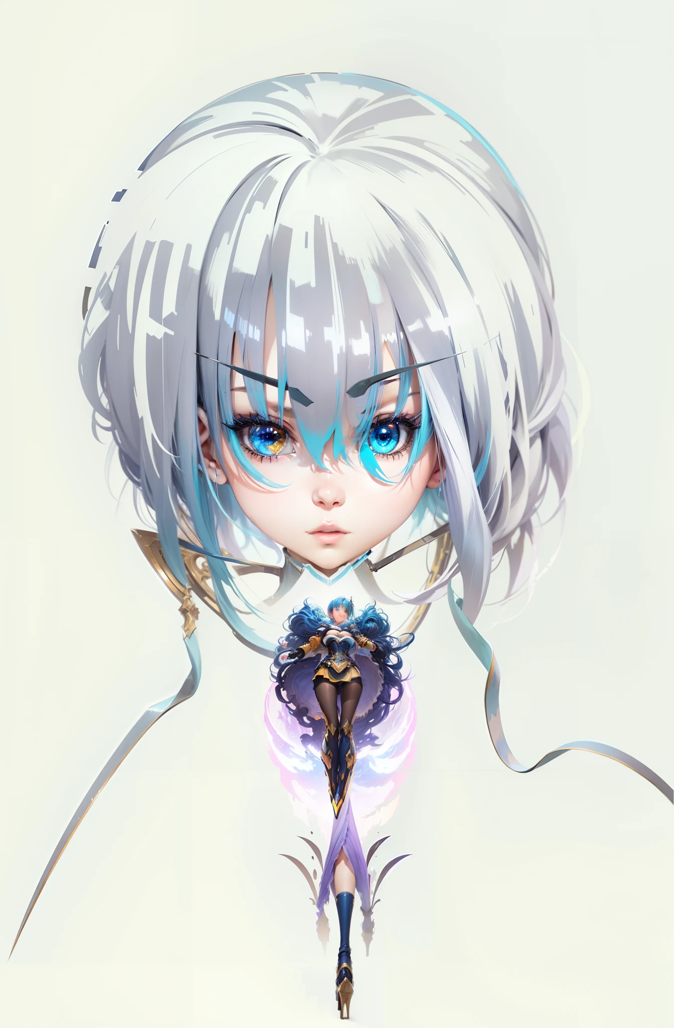 blue hair,hentail realism, shadowing,,character sheets, reference sheet, Standing painting, 8K, Super detail, 1080p, Women's HD,Slim,femele, 16k, A high resolution, Best quality, High quality, Anatomically correct, Masterpiece, ccurate, hyper HD,As graceful as a swan,unreal-engine, Ghibli-like colors, anime big breast, Standing painting, angle of view,Mecha girl,Yarn skirt,ssee-through,