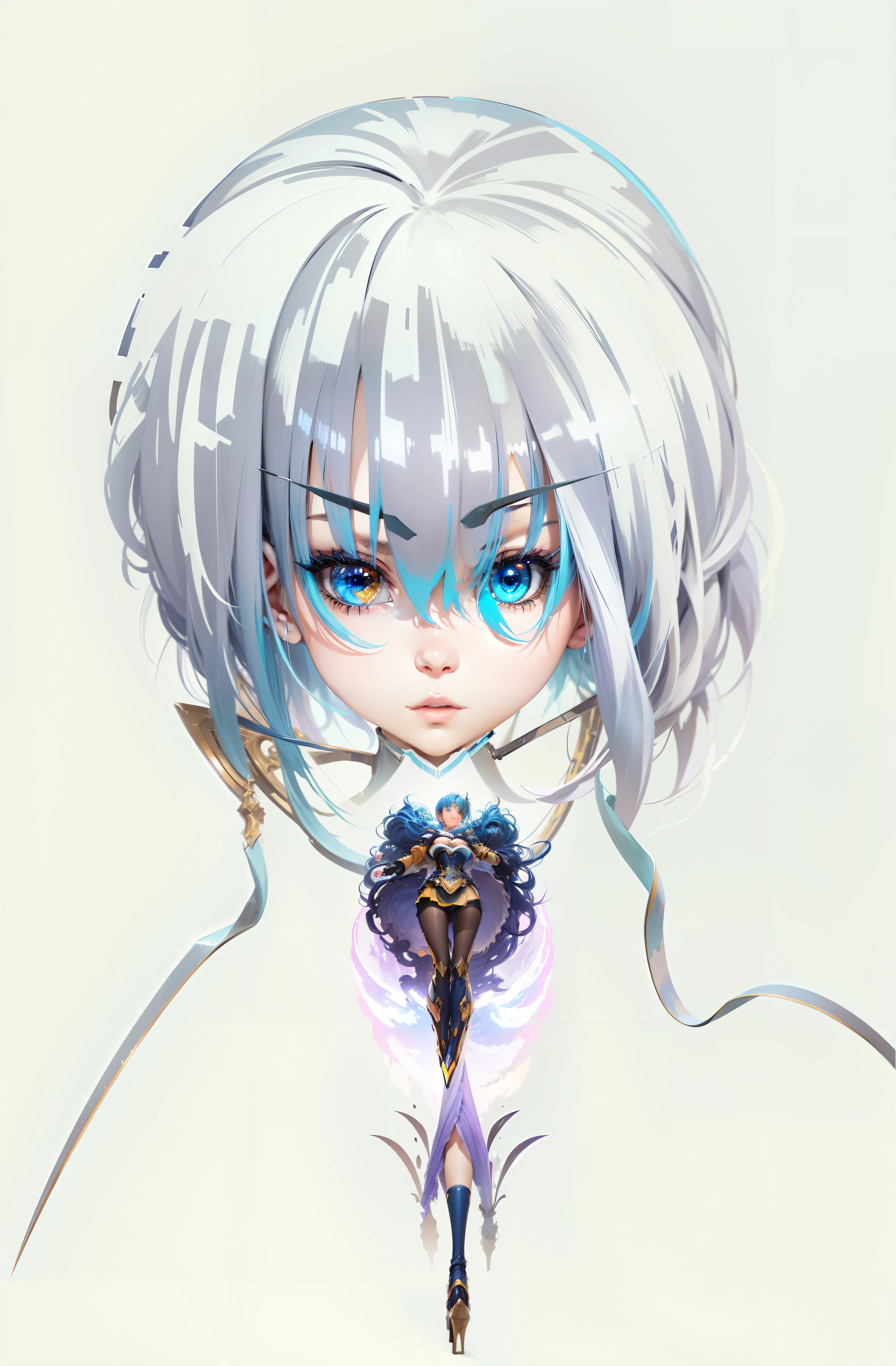 blue hair,hentail realism, shadowing,,character sheets, reference sheet, Standing painting, 8K, Super detail, 1080p, Women's HD,Slim,femele, 16k, A high resolution, Best quality, High quality, Anatomically correct, Masterpiece, ccurate, hyper HD,As graceful as a swan,unreal-engine, Ghibli-like colors, anime big breast, Standing painting, angle of view,Mecha girl,Yarn skirt,ssee-through,