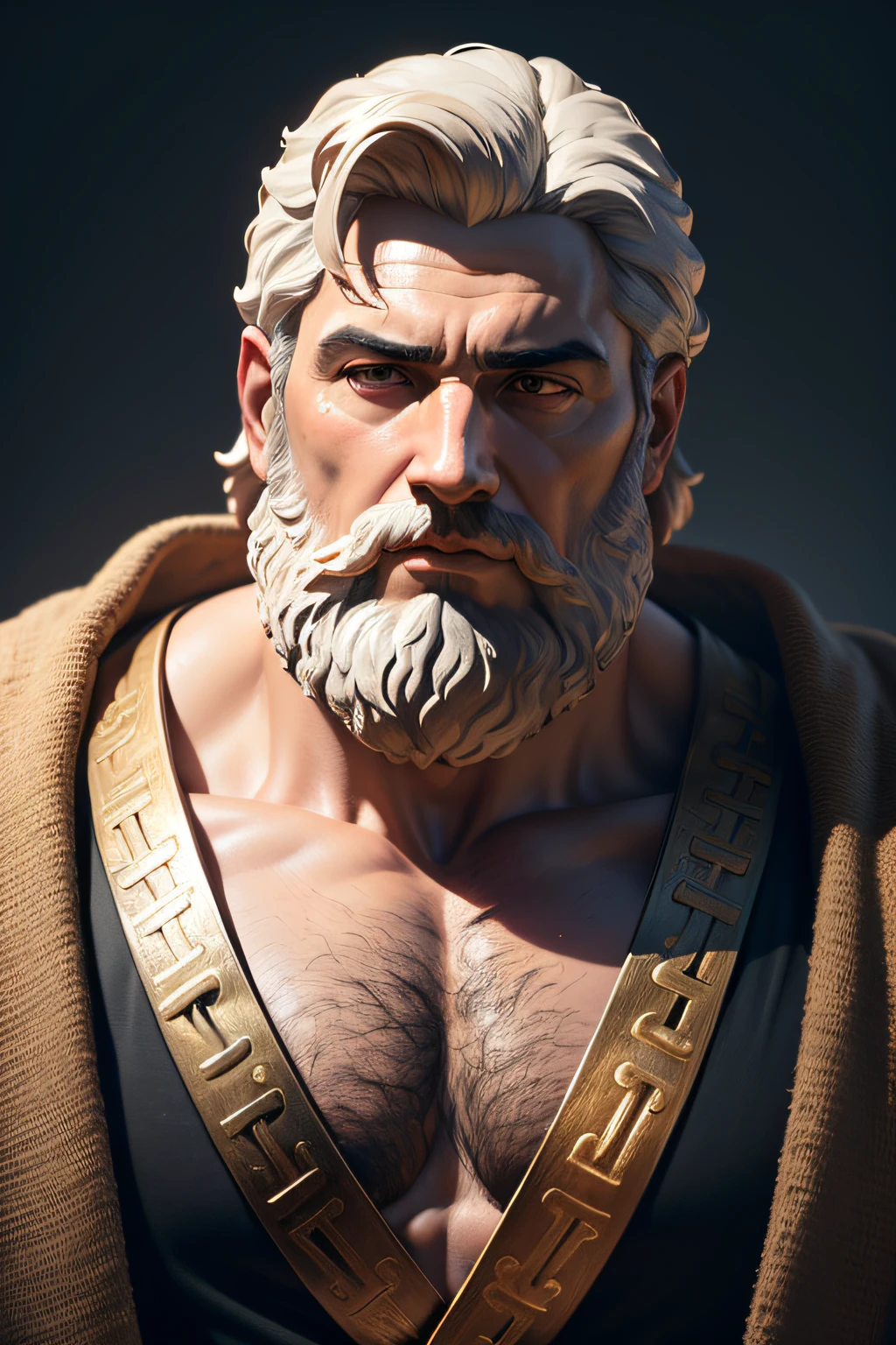 greek statue of philosophy full body shot with beard and muscles, cinematic, 8k, dark background, detailed symmetrical realistic face, extremely detailed natural texture, peach fuzz, short hair, masterpiece, absurdities, award-winning photo by lee jeffries, nikon film stock d850 photography, camera kodak portra 400 f1.6 lens, extremely detailed, amazing, fine details, rich colors, realistic hyper realistic texture, dramatic lighting, unrealengine, trending on artstation, cinestill 800 tungsten, looking at viewer, realistic photo, photo RAW , TanvirTamim, high quality, high resolution, sharp focus, extremely detailed, cinematic lighting, 8k uhd