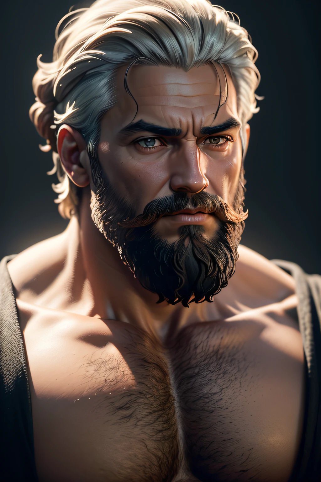 Leave the beard and goatee correct to remove wrinkles --auto --s2