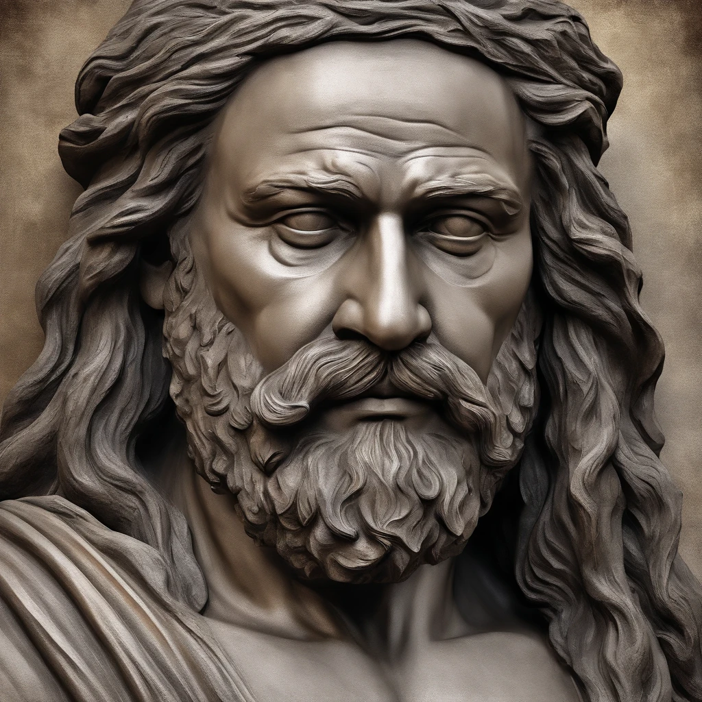 greek statue of philosophy with beard and muscles, cinematic, 8k, dark background, detailed symmetrical realistic face, extremely detailed natural texture, peach fuzz, short hair, masterpiece, absurdities, award-winning photo by lee jeffries, nikon film stock d850 photography, camera kodak portra 400 f1.6 lens, extremely detailed, amazing, fine details, rich colors, realistic hyper realistic texture, dramatic lighting, unrealengine, trending on artstation, cinestill 800 tungsten, looking at viewer, realistic photo, photo RAW , TanvirTamim, high quality, high resolution, sharp focus, extremely detailed, cinematic lighting, 8k uhd,