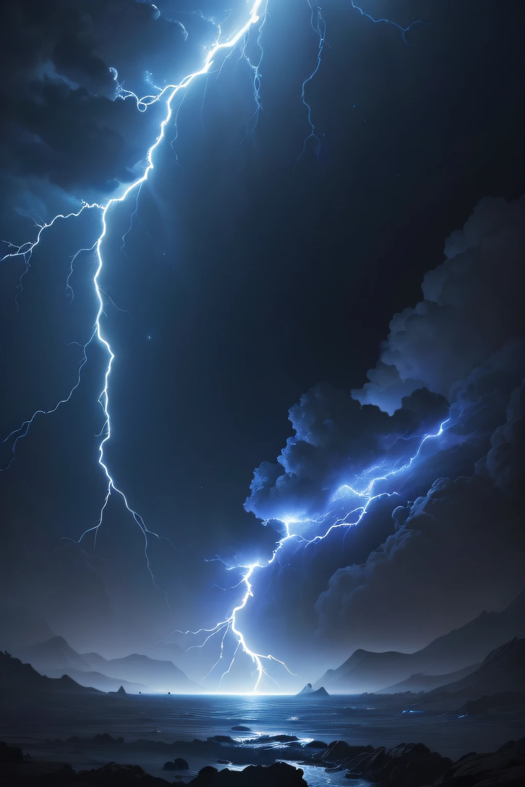 (best quality,4k,8k,highres,masterpiece:1.2),ultra-detailed,(realistic,photorealistic,photo-realistic:1.37),dark blue background, lightning scene, product showcase, vivid colors, dramatic lighting