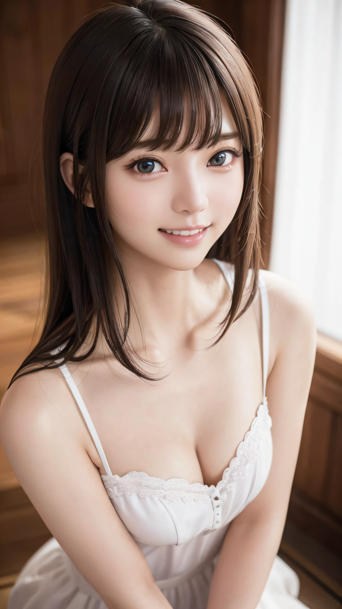 ((sideshot))with  the(Upper body)、((Walking on all fours))、((Large chest))、Multi-angle、top-quality、(((cowboy  shot)))、((Facing straight ahead))、Bust Focus、Soft light、(depth of fields)、超A high resolution、(Photorealsitic:1.4)、Raw photography、Ambient Occlusion、((14years))、((a small face))、ren、1girl in, Swollen eyes、(Dark blonde hair：1)独奏, (A smile:1.2), (dark brown eyes,catchlight), Fine skin, Tube Top、(excellent、​masterpiece)、1girl in、beautidful eyes、Harmonious facial features、​masterpiece, The highest image quality, hightquality, beautiful a girl, japanes, Japan Junior High School Girls, detaileds, A detailed eye, Detailed skin, Beautiful skins, 超A high resolution, (Realistis:1.4)、Beautiful skins, (Dark blonde hair:1)、Longhaire、Pattsun bangs、 (A hyper-realistic), (illustratio), (hight resolution), (8K), (ighly detailed), (The best illustrations), (beautifully detailed eyes), (ultra-detailliert), (wall-paper), (详细的脸), looking at the viewers, finely detail、A detailed face、pureerosfaceace_v1、A smile、((Opening Mouth：1.2))、((Show your teeth and smile))、Looking straight ahead、Looking straight ahead、angle from waist up、photos realistic、Bright lighting、profetional lighting、14years、