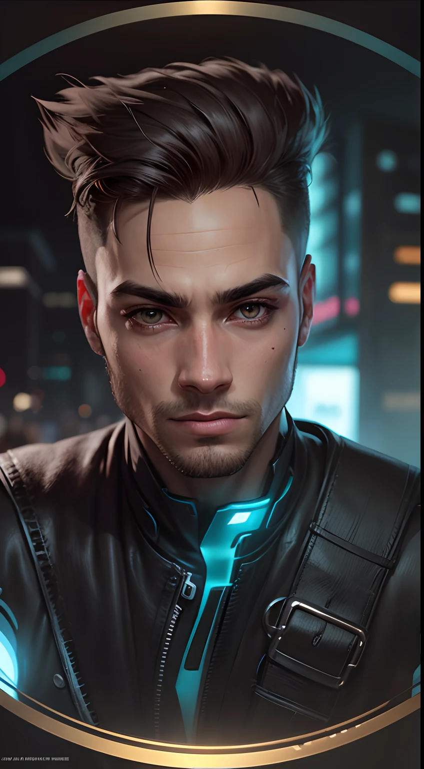 Change background cyberpunk handsome boy, realistic face, 8k, ultra realistic