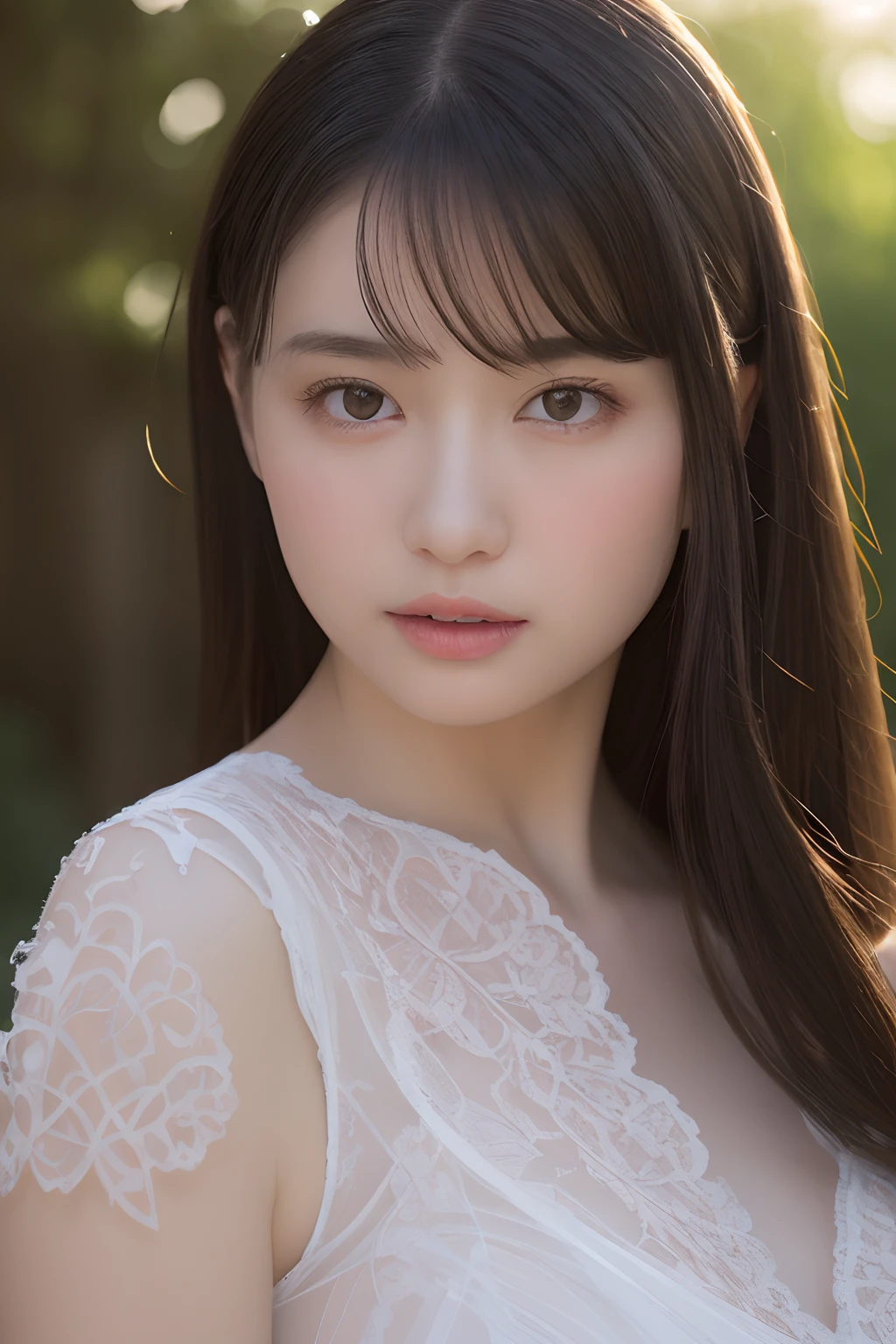 best qualtiy、tmasterpiece、超A high resolution、Realistic、1 rapariga、glowy skin、((hyperrealistic detailed))、Global Illumination、8K、Colossal tits、highly intricate detail、Realistic light、radiant eyes、Transparent lace,Lace see-through,Silver glasses