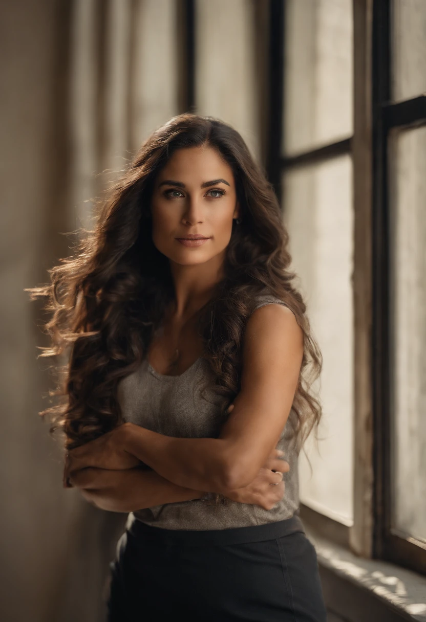 obra-prima, mulher levantando alteres super pesado em academia, studio illumination, altamente detalhado, 4k