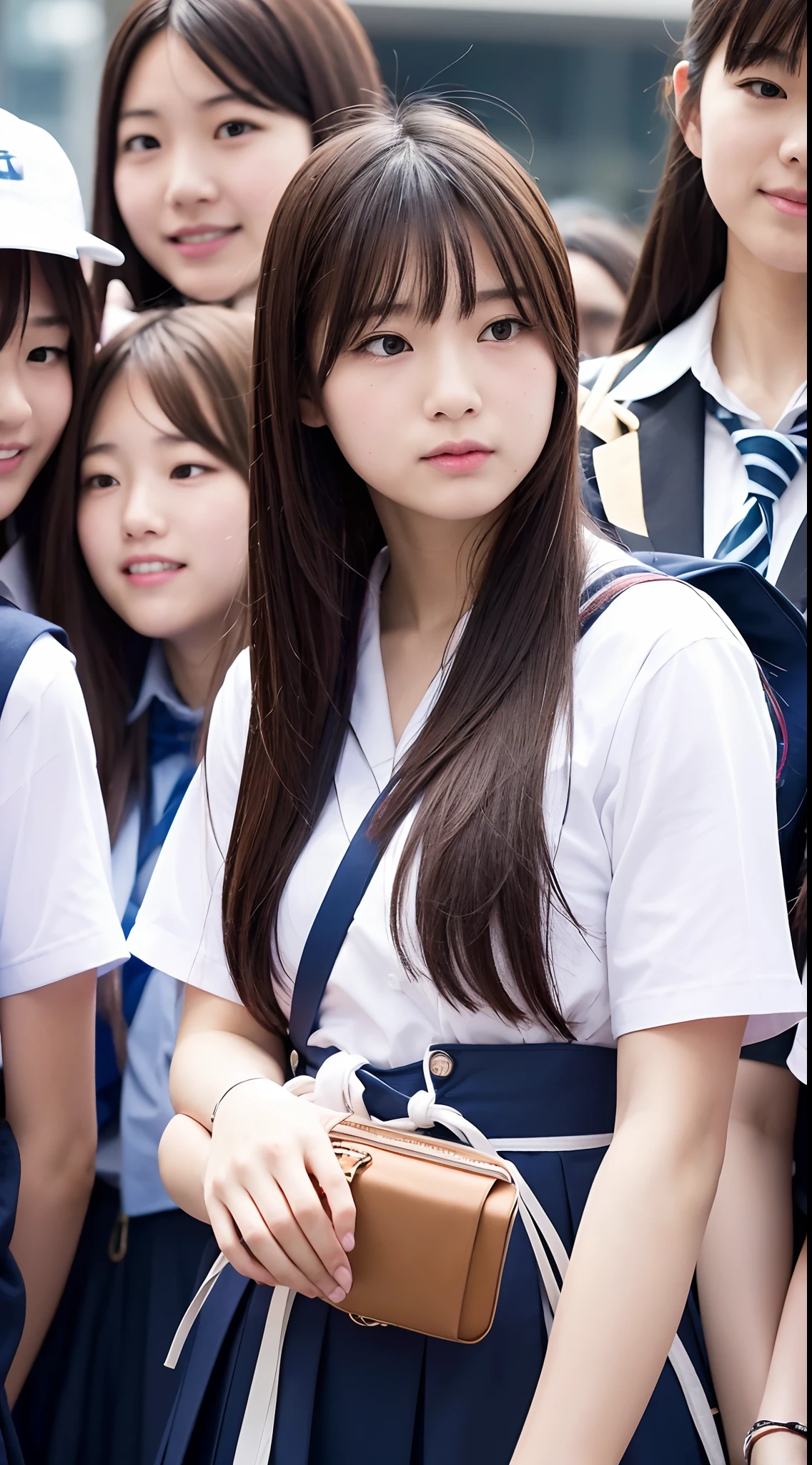 An ultra-high picture quality、realisitic、1000 high school girls Japanese high school girl in group photograph Crowd of schoolgirls Thousands of schoolgirls