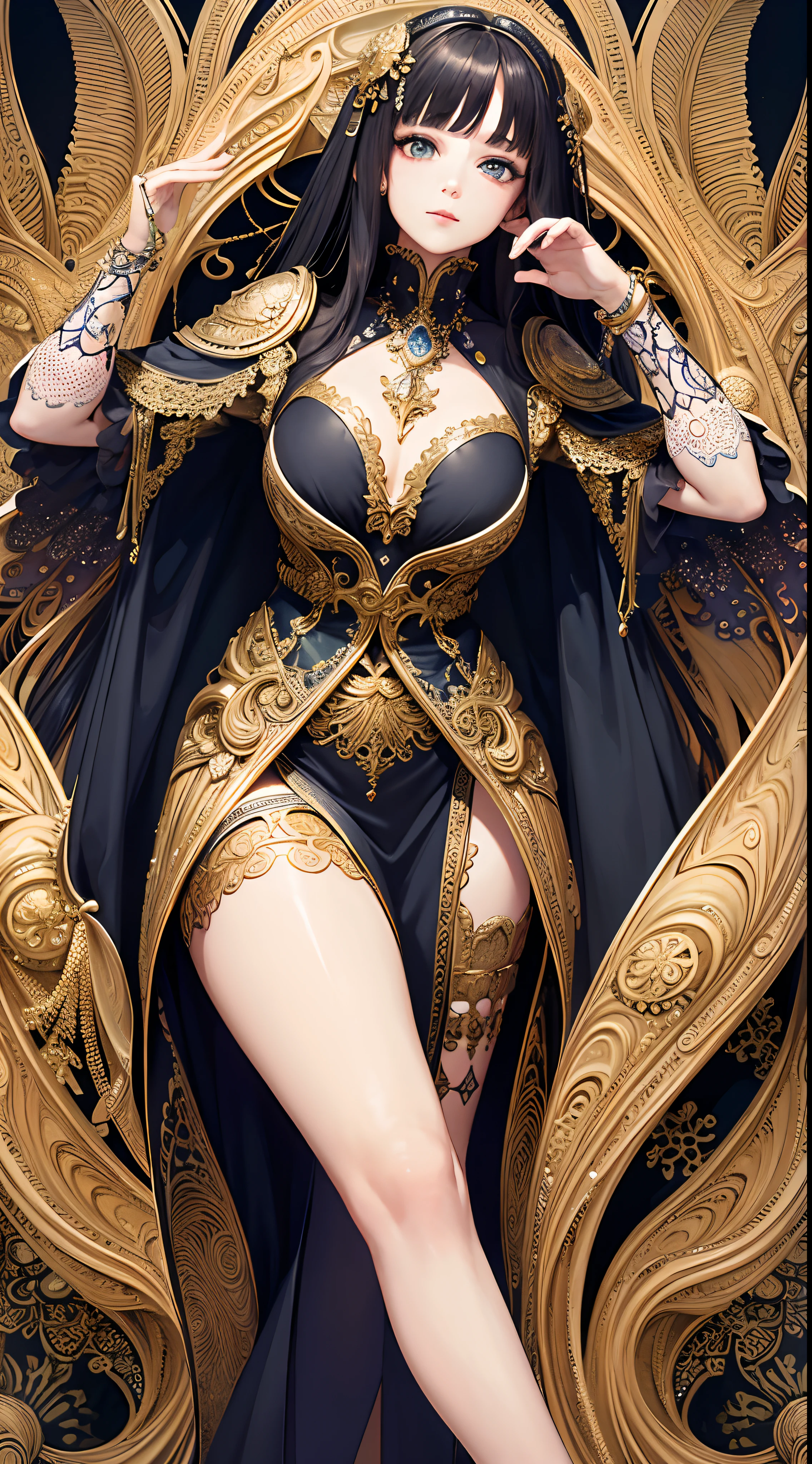 (masterpiece, top quality, best quality, official art, beautiful and aesthetic:1.2), (1girl), extreme detailed,(fractal art:1.3),colorful,highest detailed