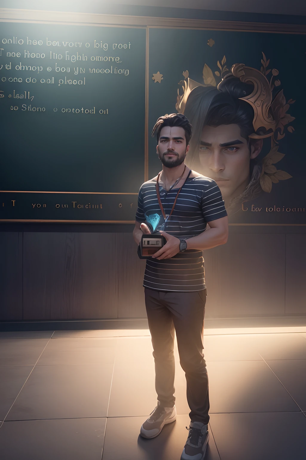 Mythical background, handsome boy, realistic face,4k resolution