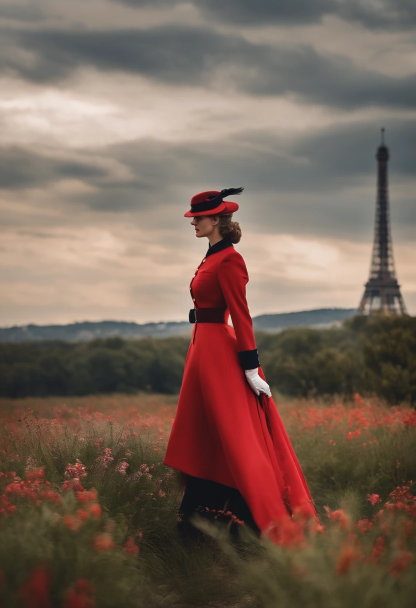 clothing design,Suitable for use as an airline uniform,There is a bit of French style。