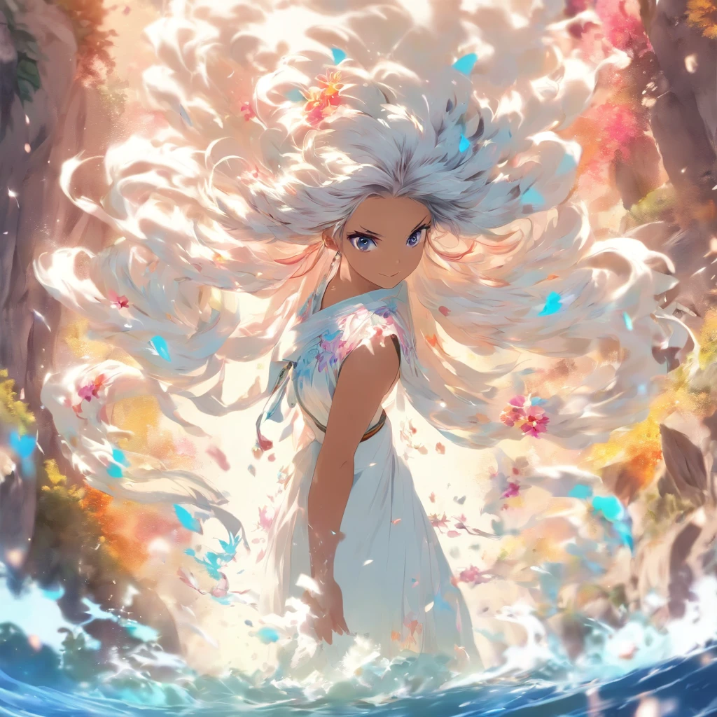stechu,(white background:1.4), ((tachi-e)), original,(illustration:1.1),(best quality),(masterpiece:1.1),(extremely detailed CG unity 8k wallpaper:1.1), (colorful:0.9),(panorama shot:1.4),(solo:1.2), (ink splashing),(color splashing),((watercolor)), clear sharp focus,{ 1girl standing },((korean style )),flower background,outdoors,rocks, looking at viewer, make happy expressions,soft smile,pure,beautyfull detailed face and eyes,beautyfull intricacy clothing decorative pattern details, black hair,black eyes,colorwater