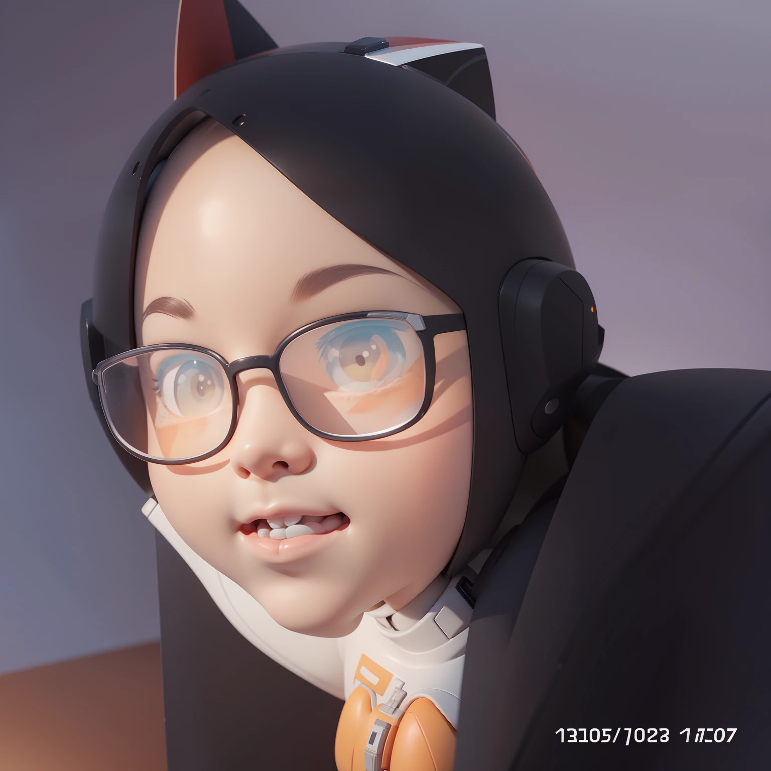 Cute girl ride on spaceship, Smile and cute pose ,Orange and white color, (Cute Astronaut: 1.331), Cute Style, Small, Big Head, 3D Rendering, ((Q Version)), Pokémon style, Machine Style, Cinematic Texture, Figures, Pokémon, Lights, Heavy Robotic Arm, Mechanical Belly, Mechanical Legs, Mechanical Legs, Mechanical Sense, Spinning, Colorful Lightning, Lightning, Cool, Clean White Background, Ray Tracing, Premium Colors, Full Body 3D Model, Action, Stylish Blind Box Toys. (fill body:1.2),chibi