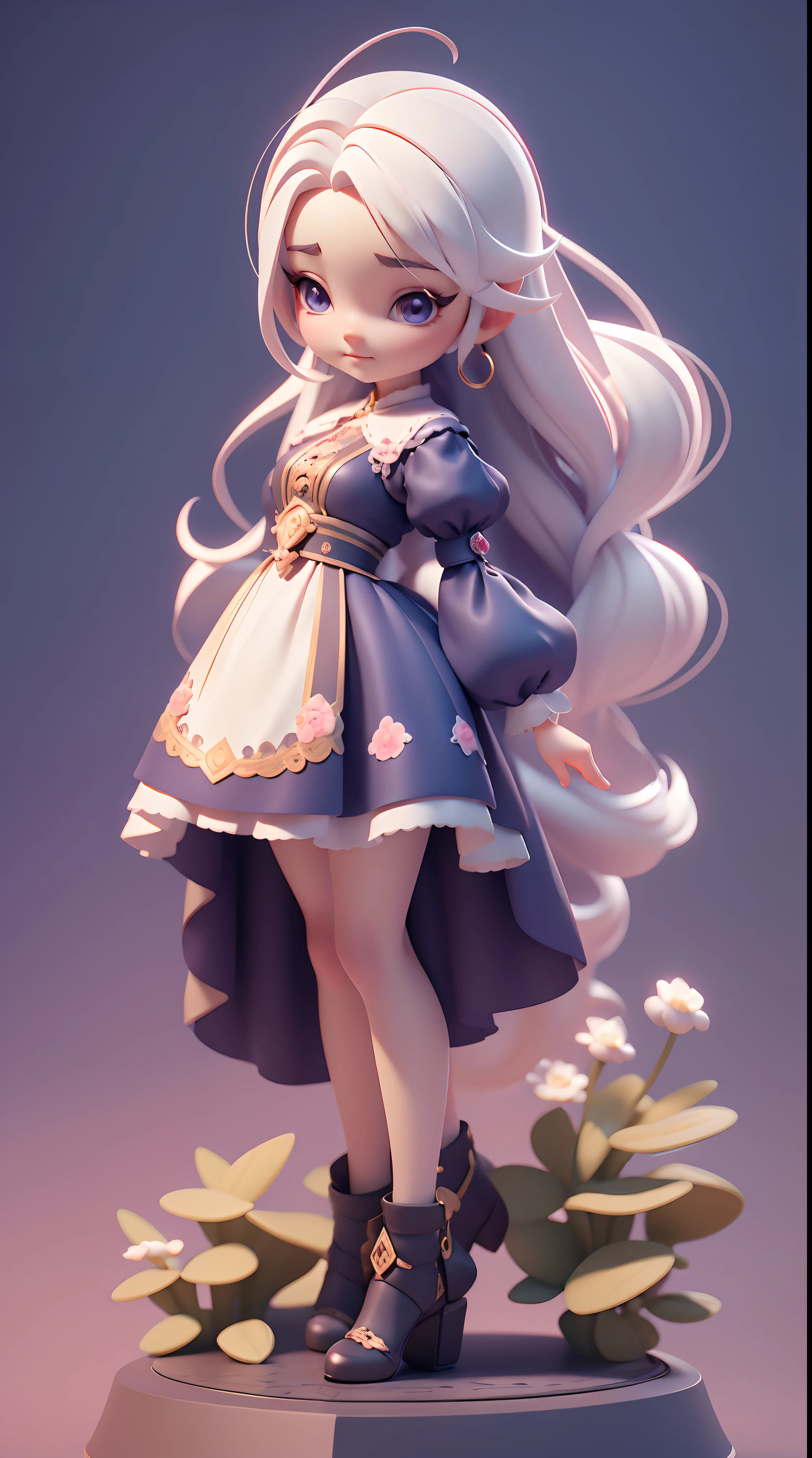 tmasterpiece,Works of masters,The fifth personality,4K,Fairytales,illusory engine,rendering by octane,cuteness render,a 3D render,Adobe Photoshop,Awesome beauty,blindbox,Complicated details,Laser clothes