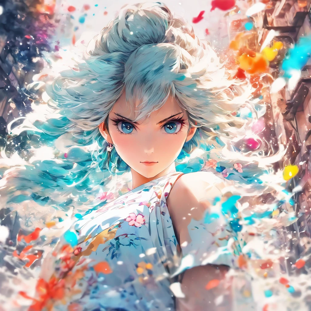 stechu,(white background:1.4), ((tachi-e)), original,(illustration:1.1),(best quality),(masterpiece:1.1),(extremely detailed CG unity 8k wallpaper:1.1), (colorful:0.9),(panorama shot:1.4),(solo:1.2), (ink splashing),(color splashing),((watercolor)), clear sharp focus,{ 1girl standing },((korean style )),flower background,outdoors,rocks, looking at viewer, make happy expressions,soft smile,pure,beautyfull detailed face and eyes,beautyfull intricacy clothing decorative pattern details, black hair,black eyes,colorwater
