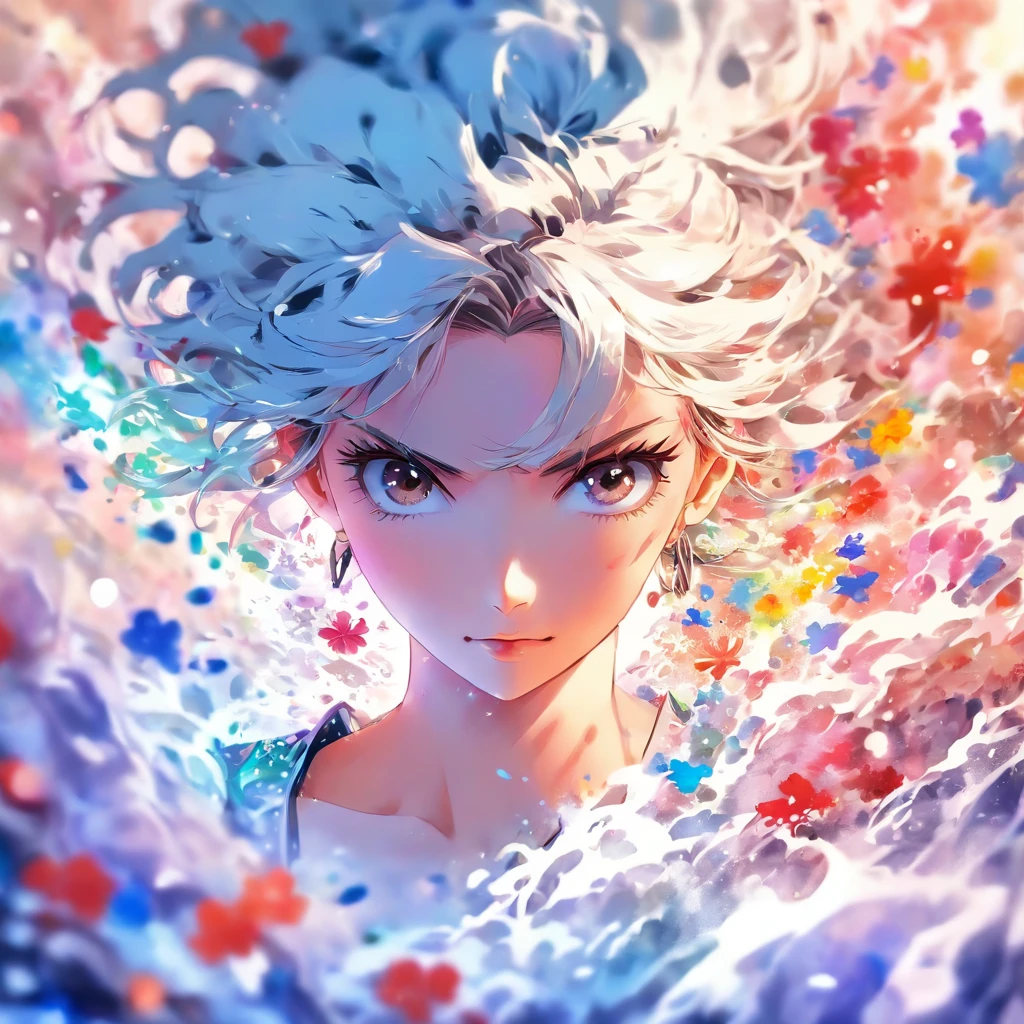 stechu,(white background:1.4), ((tachi-e)), original,(illustration:1.1),(best quality),(masterpiece:1.1),(extremely detailed CG unity 8k wallpaper:1.1), (colorful:0.9),(panorama shot:1.4),(solo:1.2), (ink splashing),(color splashing),((watercolor)), clear sharp focus,{ 1girl standing },((korean style )),flower background,outdoors,rocks, looking at viewer, make happy expressions,soft smile,pure,beautyfull detailed face and eyes,beautyfull intricacy clothing decorative pattern details, black hair,black eyes,colorwater