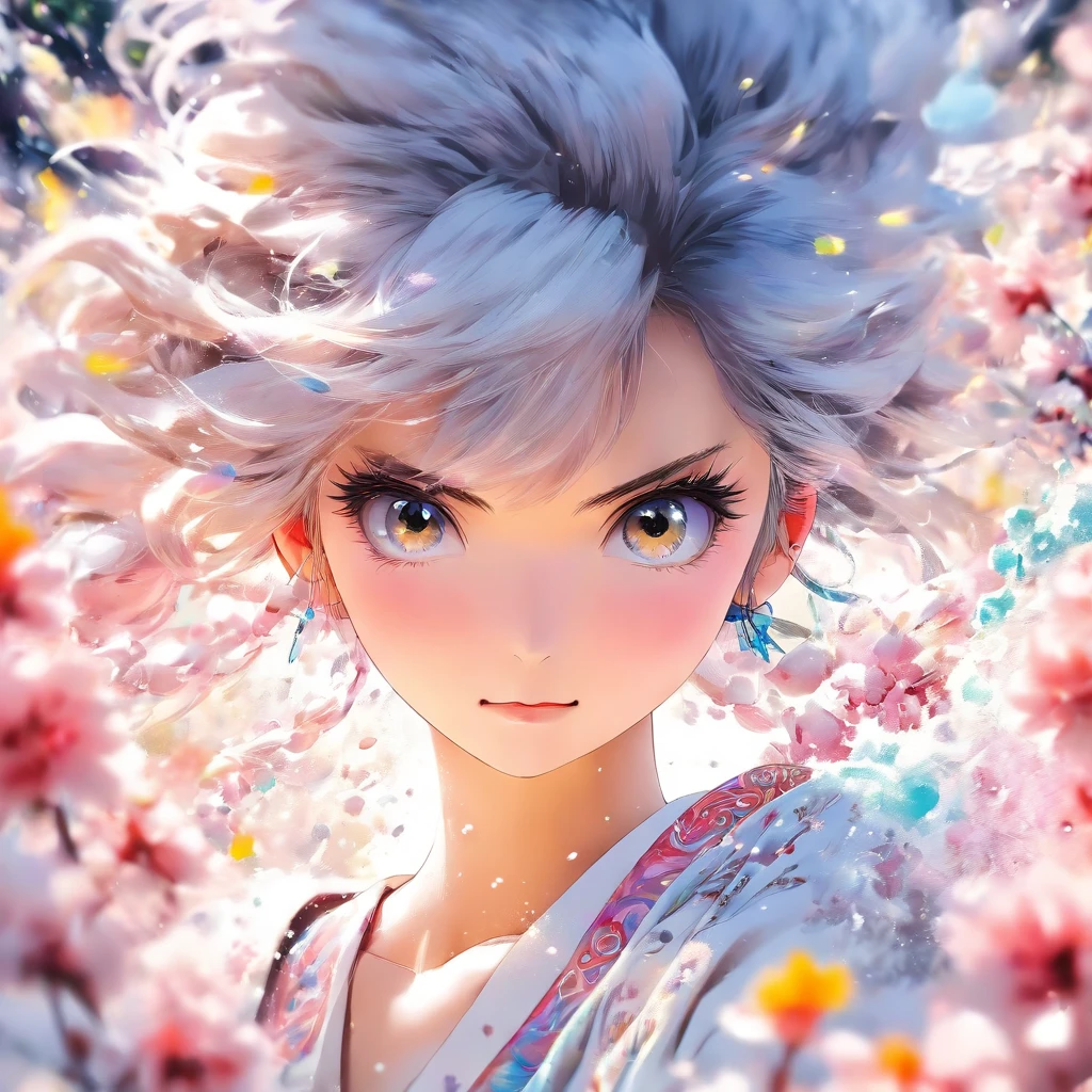 stechu,(white background:1.4), ((tachi-e)), original,(illustration:1.1),(best quality),(masterpiece:1.1),(extremely detailed CG unity 8k wallpaper:1.1), (colorful:0.9),(panorama shot:1.4),(solo:1.2), (ink splashing),(color splashing),((watercolor)), clear sharp focus,{ 1girl standing },((korean style )),flower background,outdoors,rocks, looking at viewer, make happy expressions,soft smile,pure,beautyfull detailed face and eyes,beautyfull intricacy clothing decorative pattern details, black hair,black eyes,colorwater