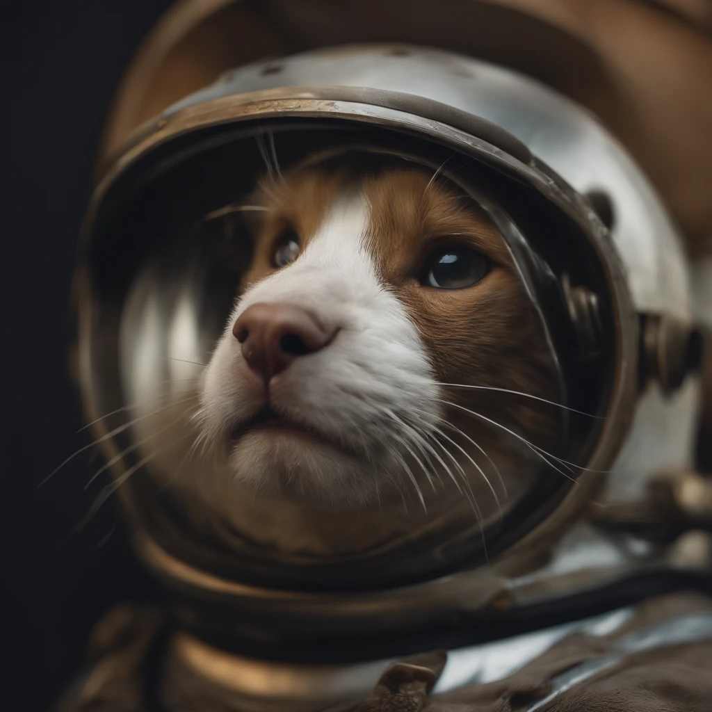 (Best quality,4K,8K,A high resolution,Masterpiece:1.2),Ultra-detailed,(Realistic,Photorealistic,photo-realistic:1.37),A cute little wearing armor and helmet ,Delicate paw pads,Expressive eyes,Cute twitchy beard,Hints of vulnerability,Gently wagging tail,playful pose,Art cat illustration,Subtle color palette,Natural lighting