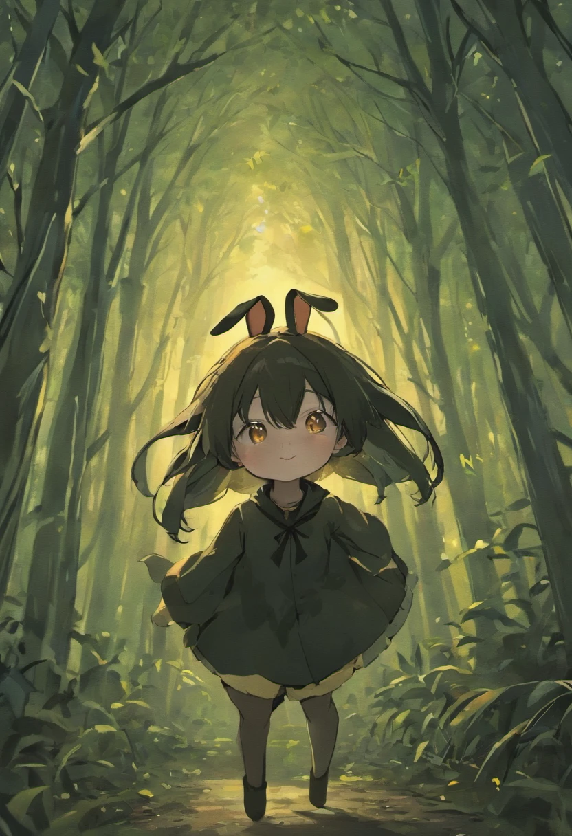 Met in the forest（One girl with cute black rabbit and blonde hair love at first sight！）, （She chases a black rabbit）, It was a rabbit wonderland！Adventures with the Black Rabbit, Changing Wonderland for the Brightest。At last、The bond between the black rabbit and the girl、She is full of joy and gratitude.、Leaving Wonderland Behind、Memories with the Black Rabbit will always remain in my mind。Even in the human world, She cherishes a special bond with the Black Rabbit, #The story of the black hare and the girl, Anatomically correct, awardwinning, masutepiece