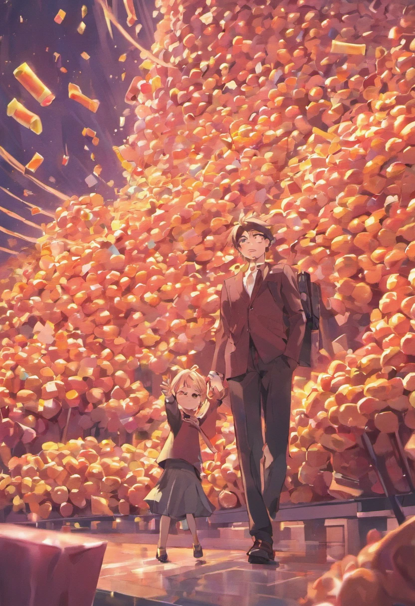 The good-looking big brother reached out and handed over the candy