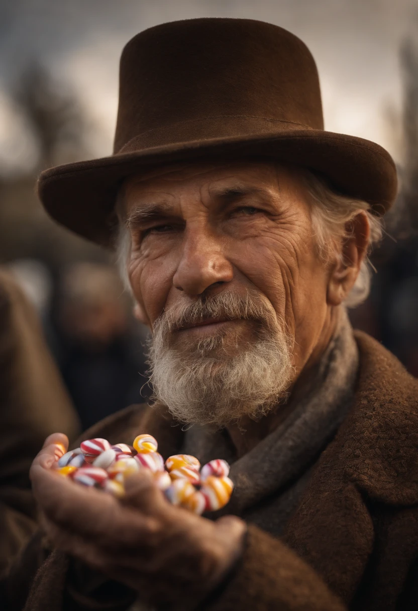 The kind-looking uncle reached out and handed over a few candies