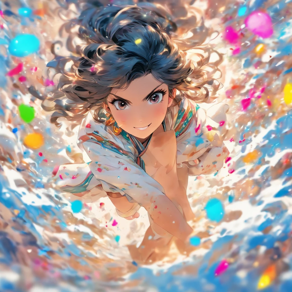 stechu,(white background:1.4), ((tachi-e)), original,(illustration:1.1),(best quality),(masterpiece:1.1),(extremely detailed CG unity 8k wallpaper:1.1), (colorful:0.9),(panorama shot:1.4),(solo:1.2), (ink splashing),(color splashing),((watercolor)), clear sharp focus,{ 1girl standing },((korean style )),flower background,outdoors,rocks, looking at viewer, make happy expressions,soft smile,pure,beautyfull detailed face and eyes,beautyfull intricacy clothing decorative pattern details, black hair,black eyes,colorwater