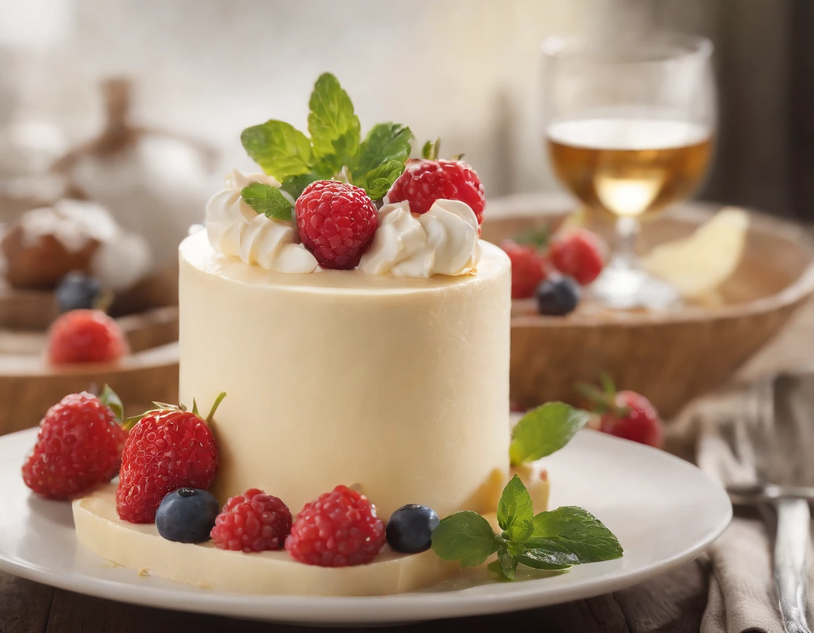 (professional 3d render:1.3) af (Realistic:1.3) Award-winning professional food photography ((High-quality masterpieces: 1,5)), drdisrespect as napoleon,Fruit mousse, 4K food photography, (Complicated details: 1.12), hdr, (Complicated details, Hippel de Tal Hamento: 1.15), best illuminate, Fresh and clean background, masamune,well-illuminated.