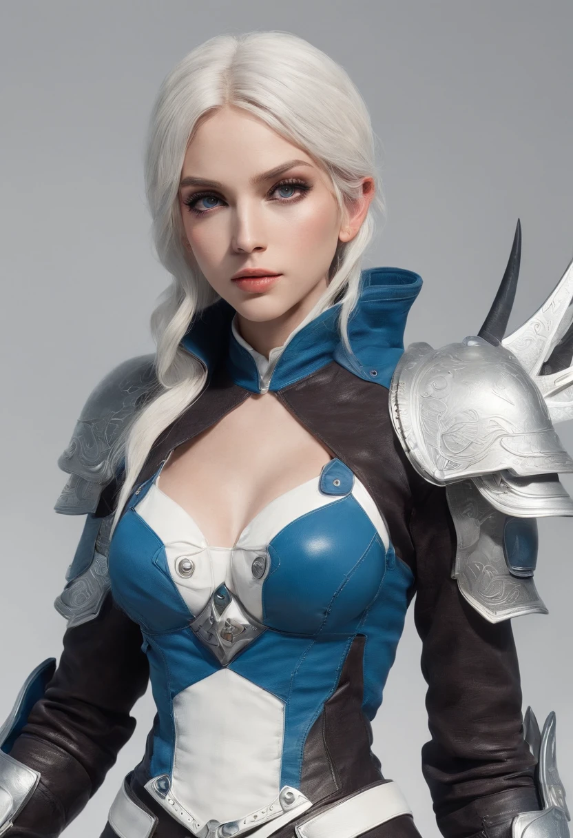 Cirilla Fiona Elen Riannon,Highest image quality,Outstanding details,超高分辨率,(Fidelity:1.4), Favor the details,closeup cleavage,Ride a dragon,High-tech dragon knight mech,He has a delicate and beautiful face,((Blue-white flying semi-mechanical fuselage:1.8)),Raised sexy,frontage,Cidade futuristica,mechanically aesthetic,Virtual Engine 5,Perfect detail rendering,rendering by octane,hyper HD
