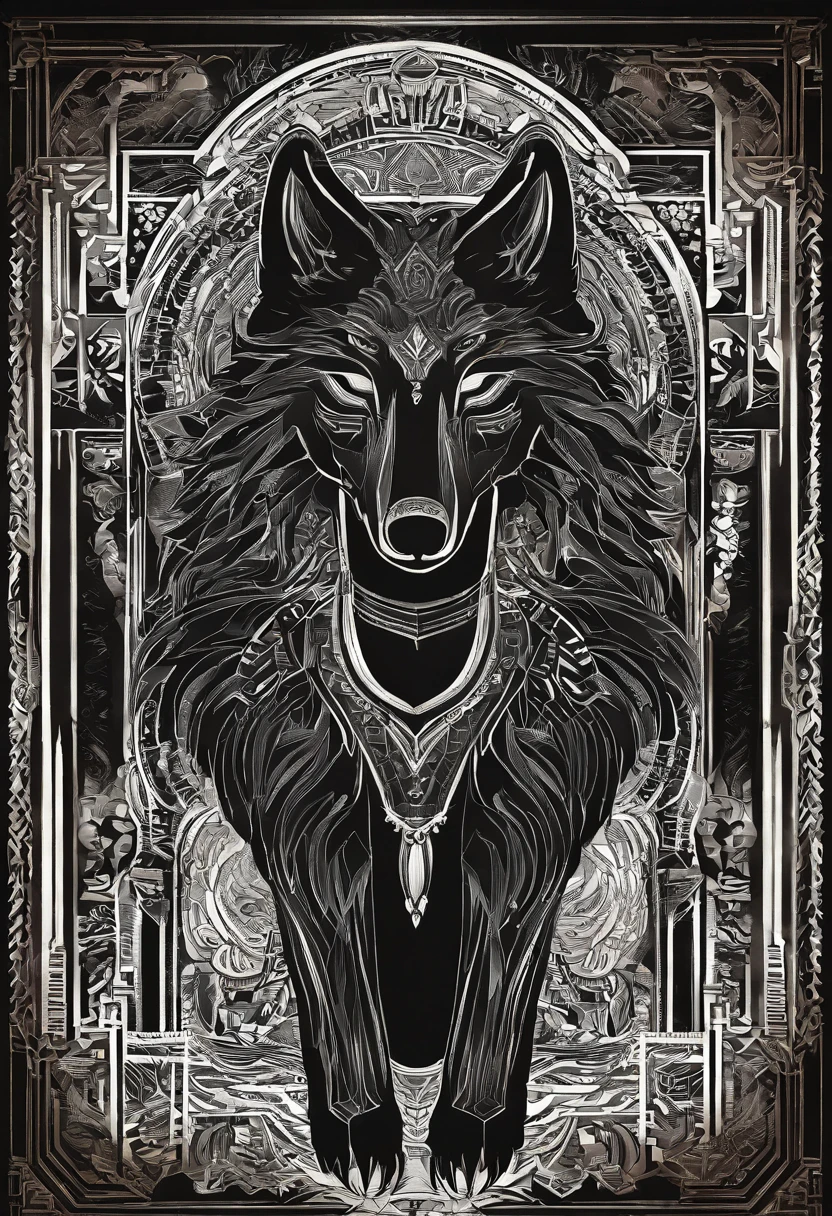 werewolf gigantic black humanoid wolf.