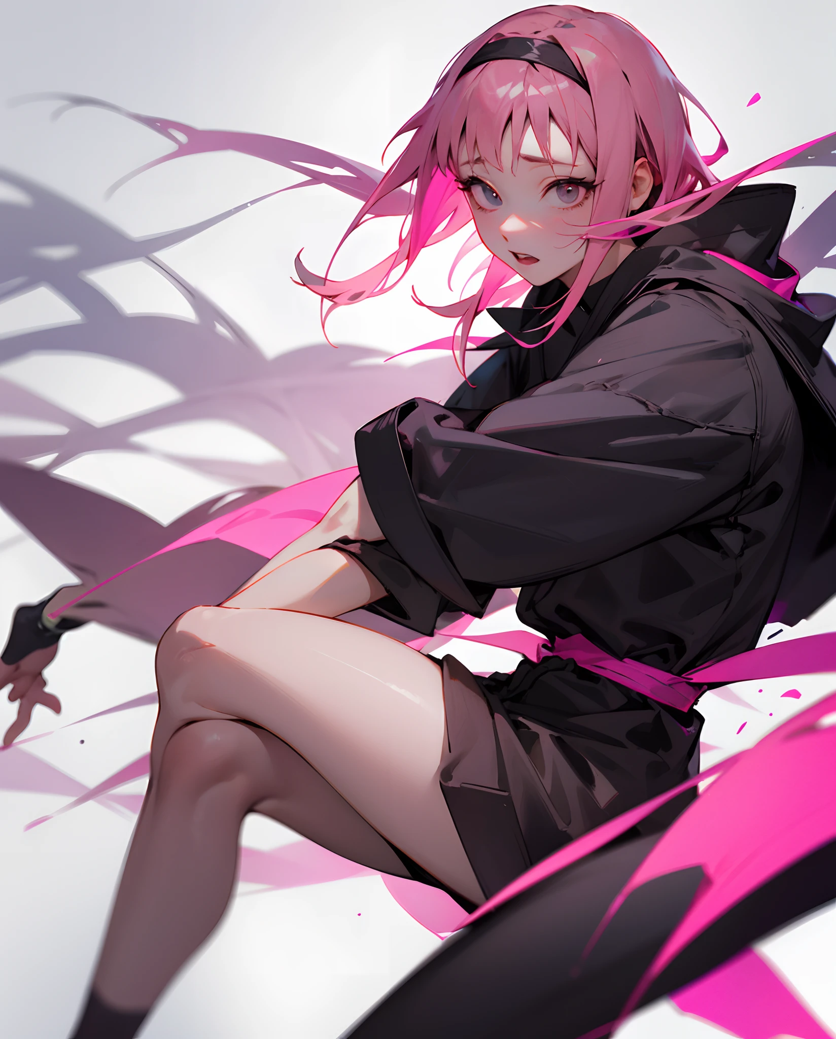 Hyper realistic Hinata with pink hair