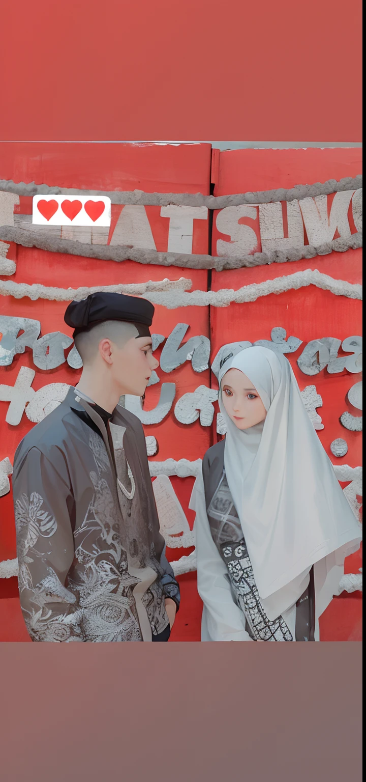 realistic 21 year old muslim couple sitting on prayer place, raise both hands and pray to God. The boy is wearing white clothe and topi and and a glass of juice ir front of them. the background and "RAMADAN MUBARAK "MOHSIN PARINA " written in black

girl is wearing hijab.A plate full of fruits, sweets is placed

features, simple bedroom

neon font on white wall