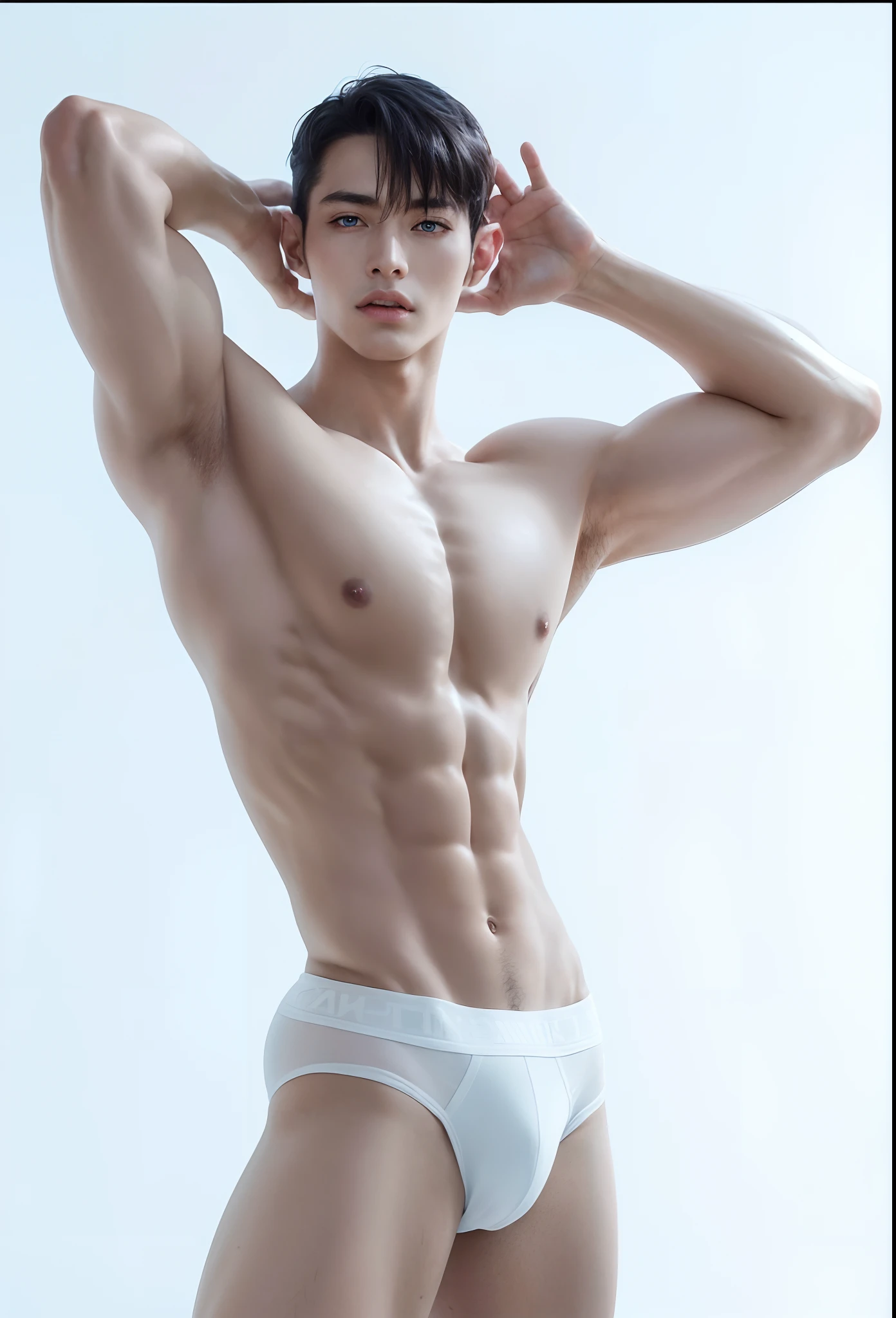 (8K, RAW photo, Highest quality),Realistic,2 handsome men,frontage,Intricate details,Extremely detailed eyes and eyelashes,Muscular male,Manly,Night sky,Soft lighting,Cinematic lighting,Portrait,Close-up,Lovingly,Exposing the pectoral muscles,Photo of black and blue eyes white gay male model, Blue eyes, Stand in front of a gray background, Sports panties, 22 years old, Lean, beefy, Short hair, Digital SLR, hyper qualit, Fujifilm XT3, Crystal clear, 8K UHD, High detail, Ultra photo realsisim, haar, Pubic hair, ((Realistic skin), ((pores)), ((highdetailskin)), volumettic light, groin, far,sexy underwear,top-down view, complex 3D visualization, high detail, 1 handsome young man (nsfw) looking at the viewer (Pureerosface_V 1:0.6), 18 years old, pure, genuine human skin , (bare chest), muscles, vivid details, hyperrealistic, beautiful background (Medieval: 1,2), octane rendering, 8k, best quality, masterpiece, extremely detailed, computer graphics, unity, wallpapers (realistic, photorealistic: 1.37), stunning, fine details, masterpiece, best quality, official art, extremely detailed CG unity 8k wallpapers,