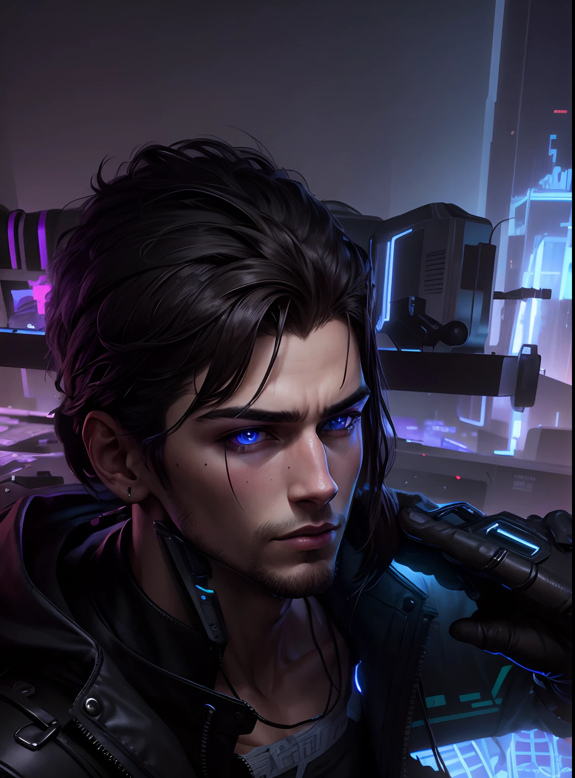 Cyberpunk hansom boy ultra realistic