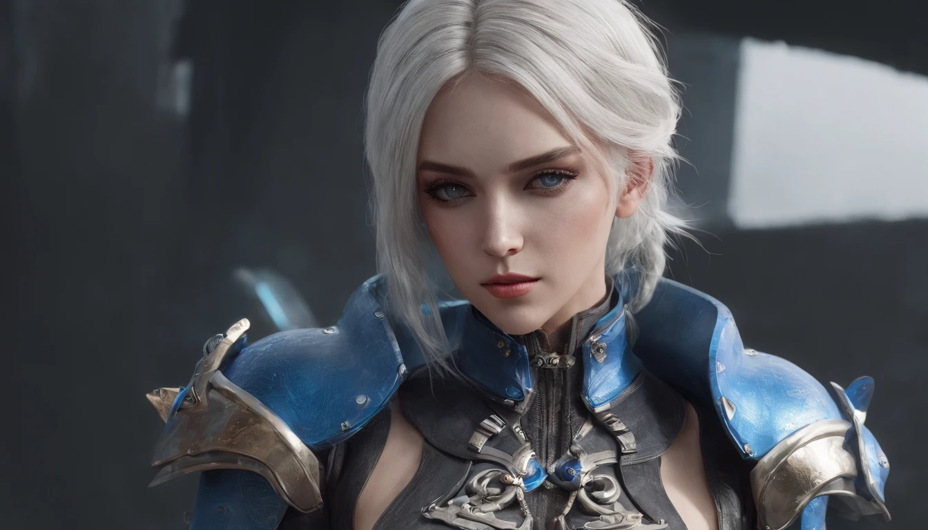 Cirilla Fiona Elen Riannon,Highest image quality,Outstanding details,超高分辨率,(Fidelity:1.4), Favor the details,closeup cleavage,katana swords,High-tech dragon knight mech,He has a delicate and beautiful face,((Blue-white flying semi-mechanical fuselage:1.8)),Raised sexy,frontage,cyber punk perssonage,Futuristic,mechanically aesthetic,Virtual Engine 5,Perfect detail rendering,rendering by octane,hyper HD
