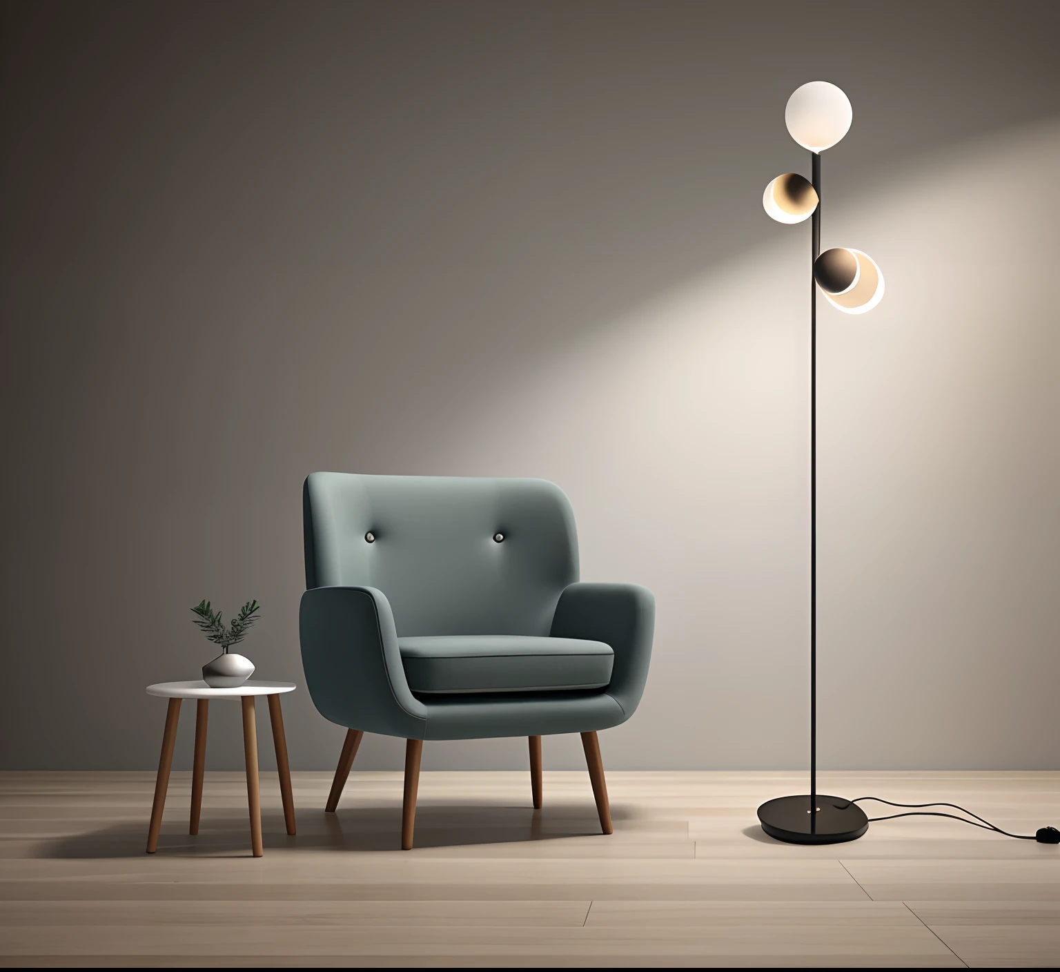 Modern minimalist style living room, sofe, coffee table,floor lamp, Photorealistic, Best quality, Masterpiece, High definition, photographed, professional, 4K, Highly detailed