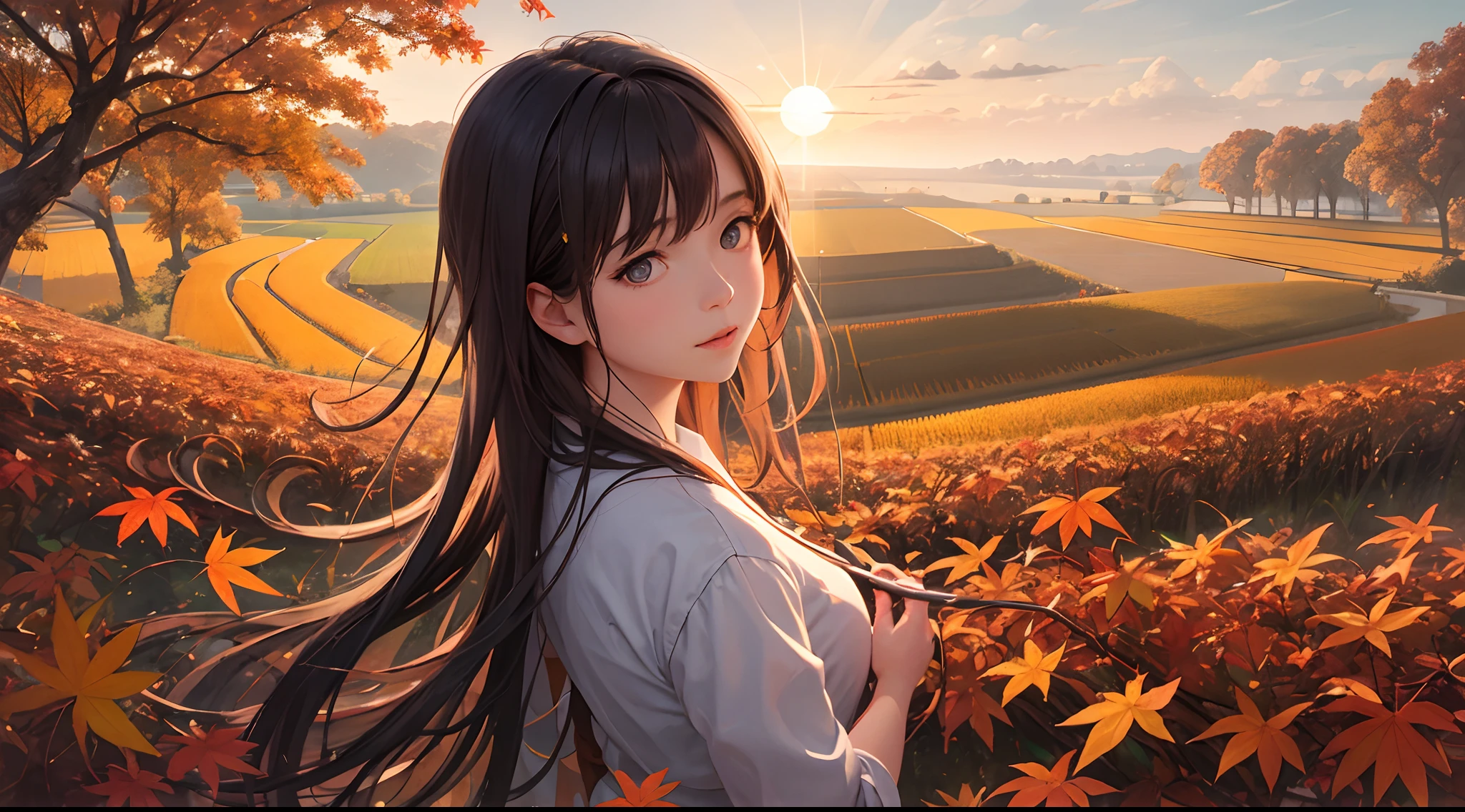 (The autumn sun is just right, The earth becomes colorful. In the countryside, There are thousands of miles of fertile fields, Fragrant rice and fruits, And endless "abundant" Light, Create delightful scenes:1.65),abstracted (anime big breast:0.1), Absurd surrealism, (Inspired by Sandor Lezen-Meyer:0.2), Amazing details break higher, Louder speeding Can you be the one who lifts me higher? The future can be brighter Someone is my guiding light Maybe I can give you what you need Can't stop rewinding So fascinating break (a photorealistic painting|a drawing) By ((Rainier Nums:0.3):1.3) , (physics:0.1), ((computer art|purism):0.1)
