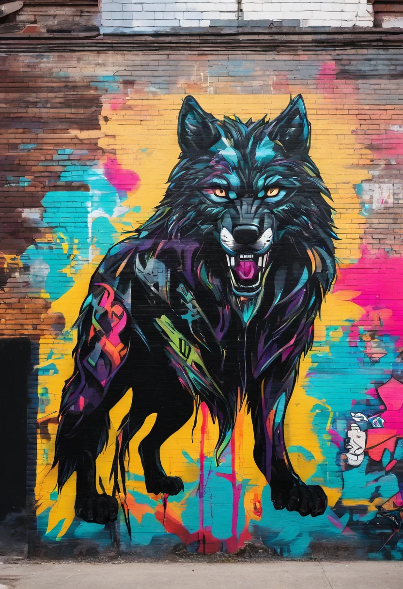 werewolf gigantic black humanoid wolf.
