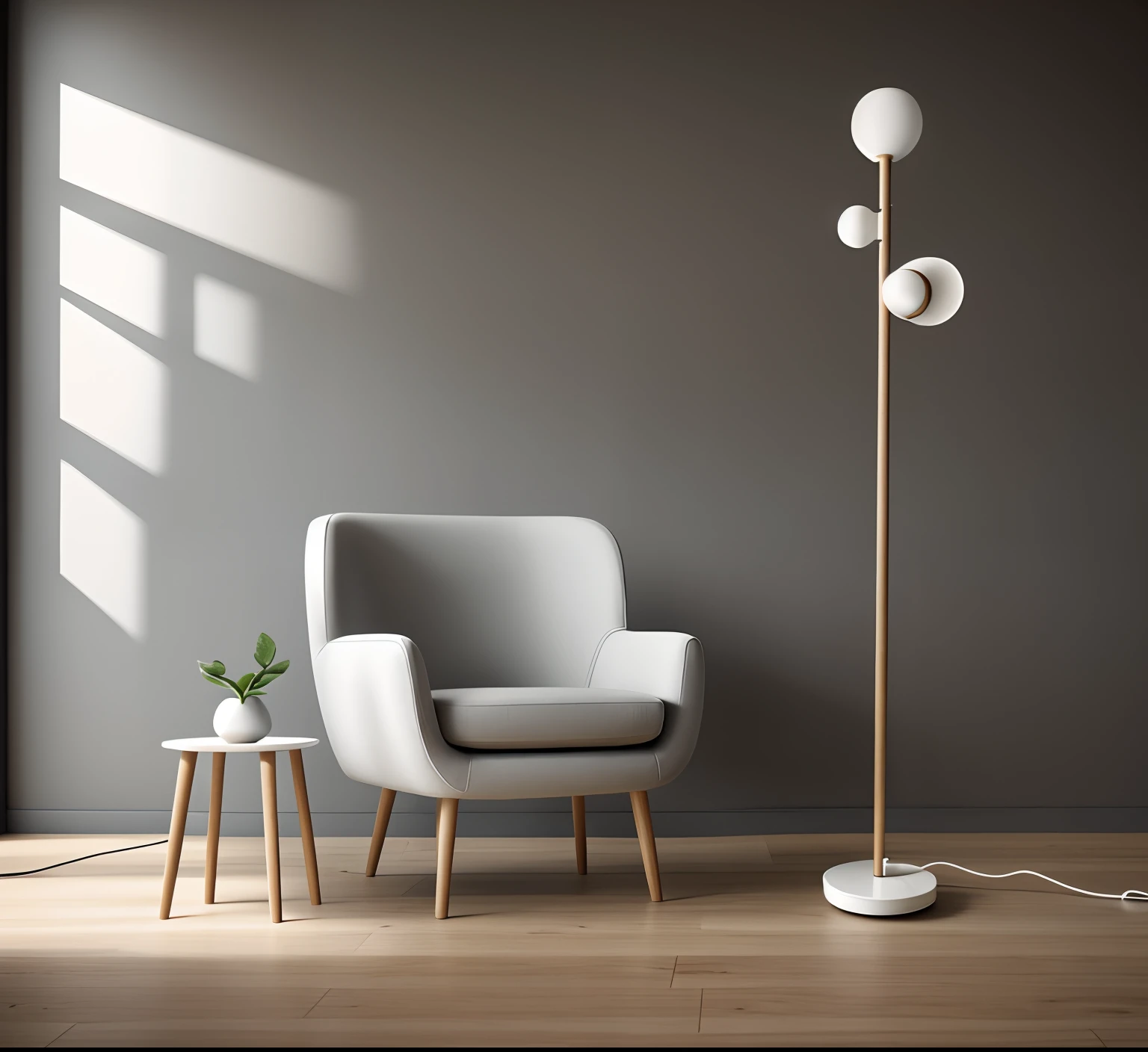 Modern minimalist style living room, sofe, coffee table,floor lamp, Photorealistic, Best quality, Masterpiece, High definition, photographed, professional, 4K, Highly detailed